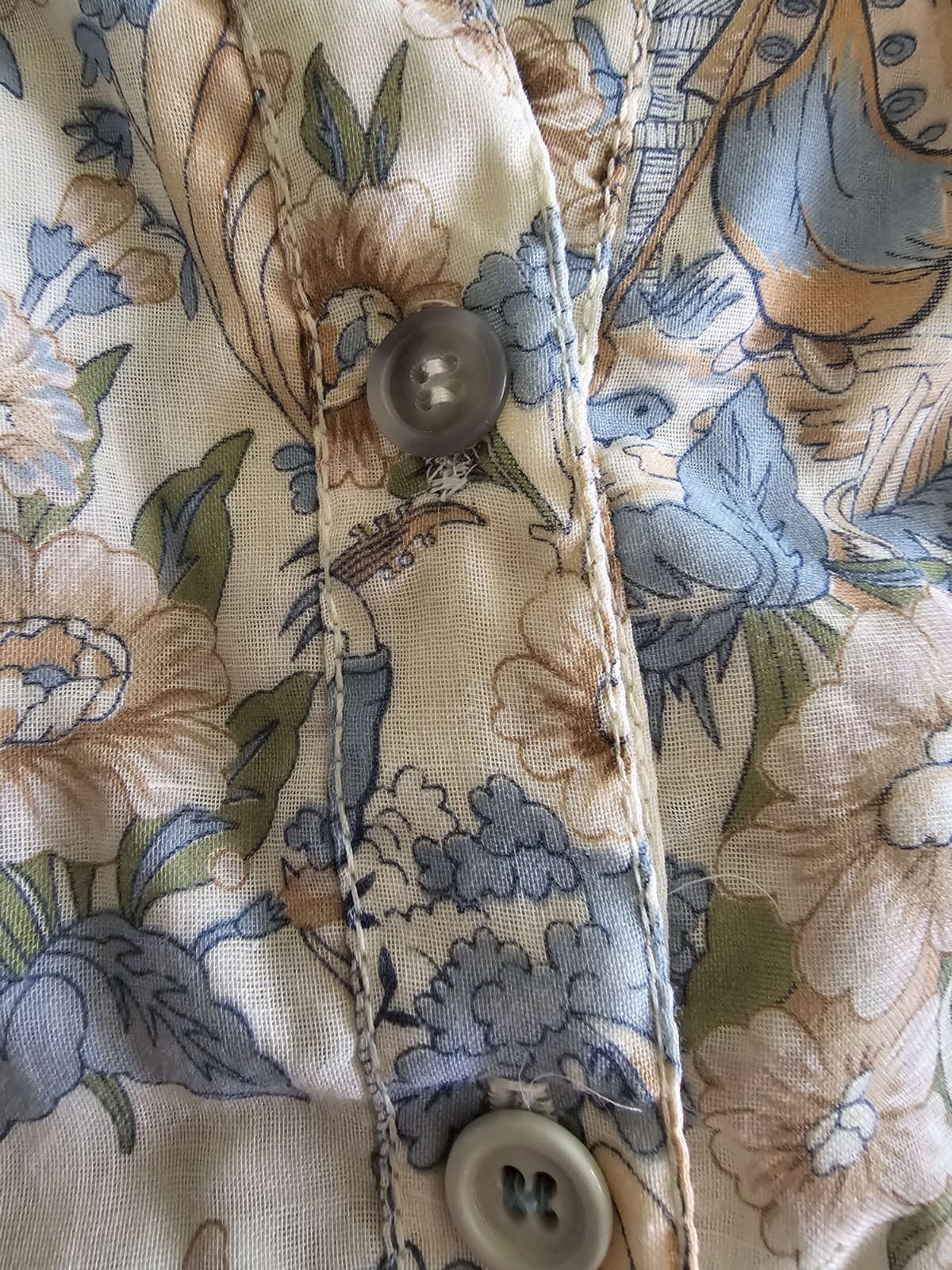Vintage 60s 70s Novelty Print Shirt waist Dress Womens Medium Etheral Romantic