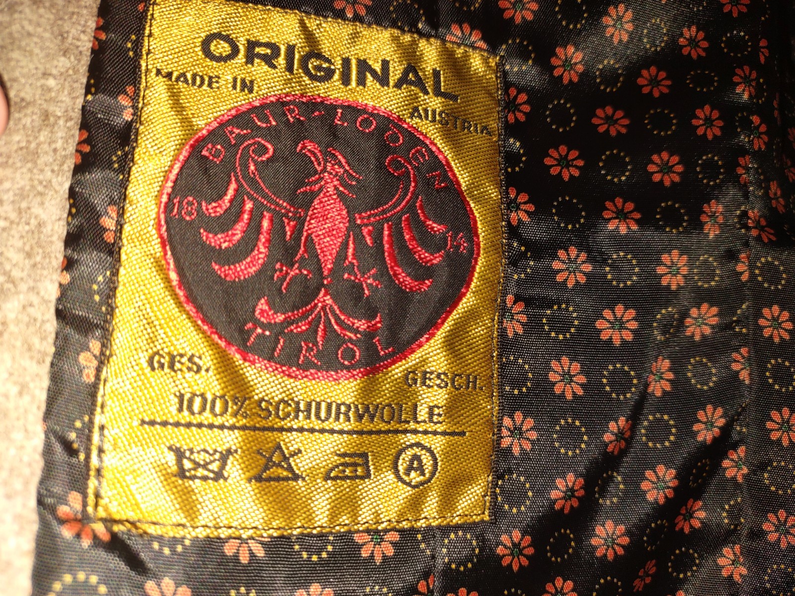 Vintage SCHILDMANN Austrian Trachten Suit | Embroidered Loden Boiled Wool W/ Sm