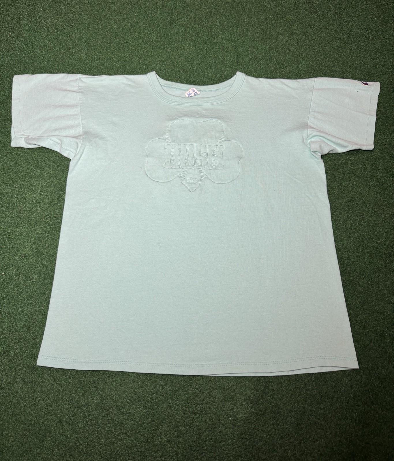 Vintage Notre Dame Irish Champion Cute 80s 90s Womens Large 21×25 T Shirt