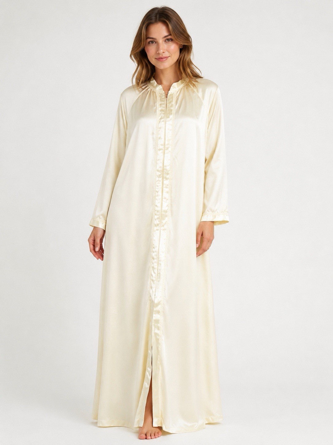 Vtg Gossard Artemis Peignoir Set Yellow Nylon Nightgown & Robe Size Small