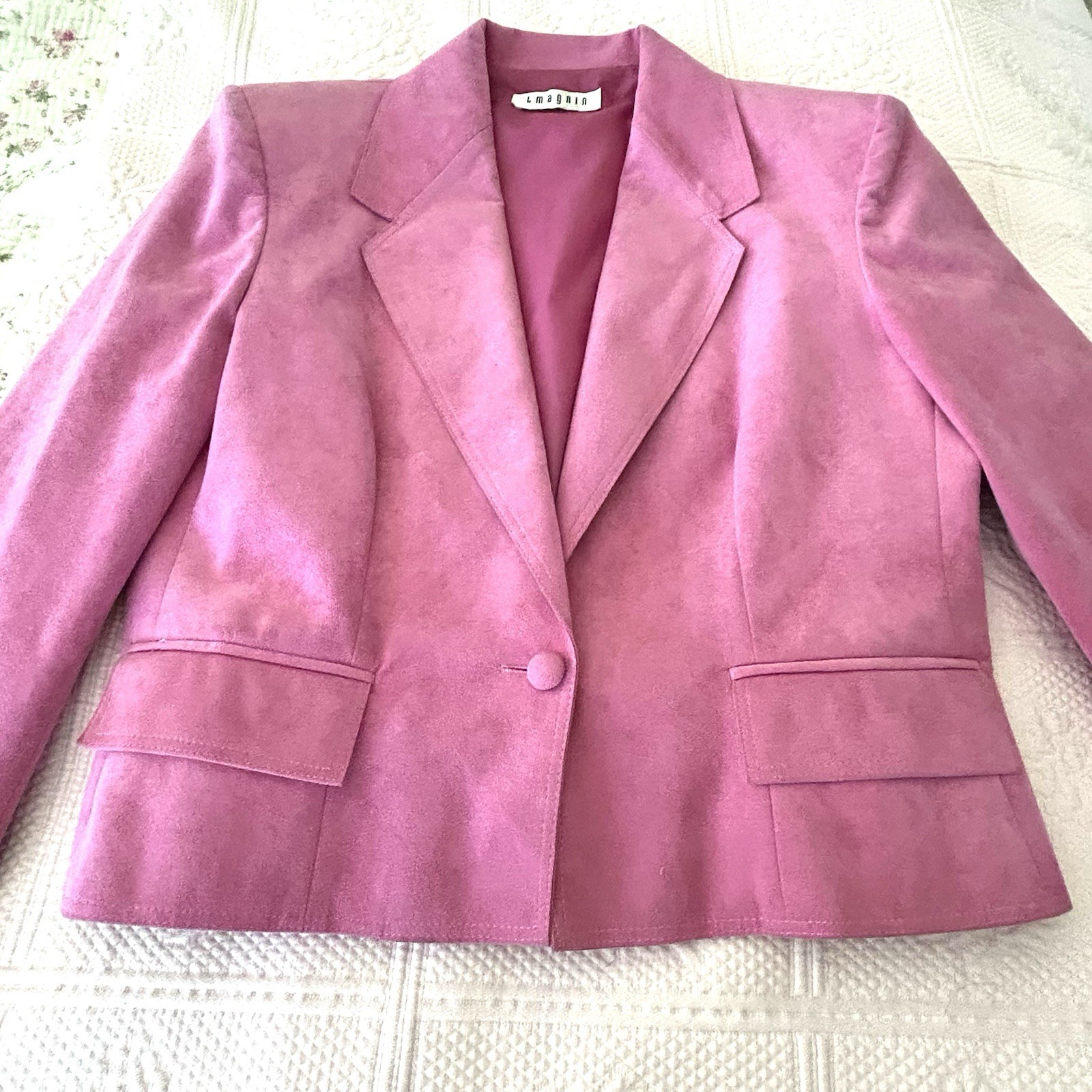 Vintage I Magnin Suede Blazer Crop Jacket