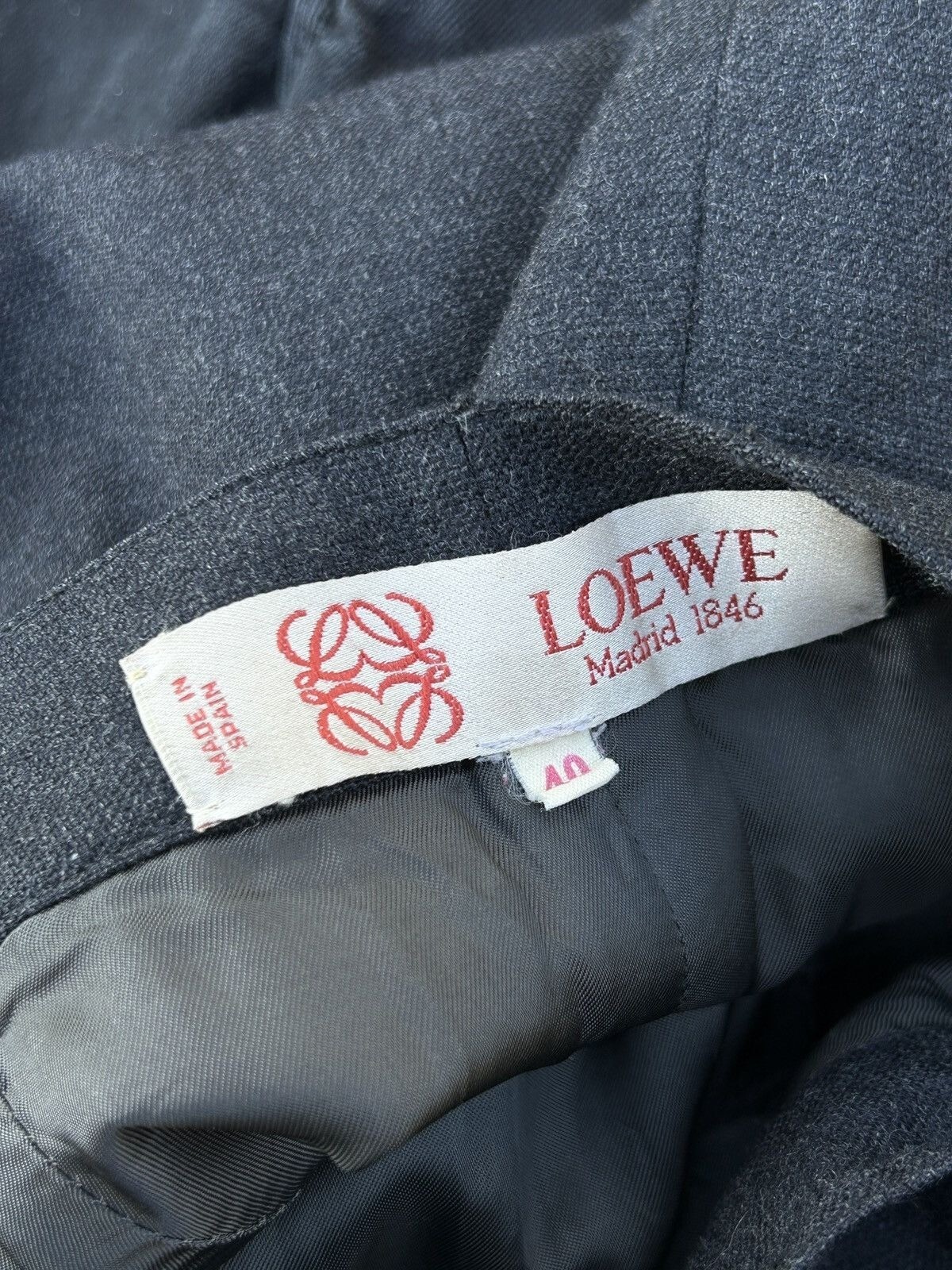80s Vintage Loewe Madrid 1986 Wool Casual Trousers Pants Size 40