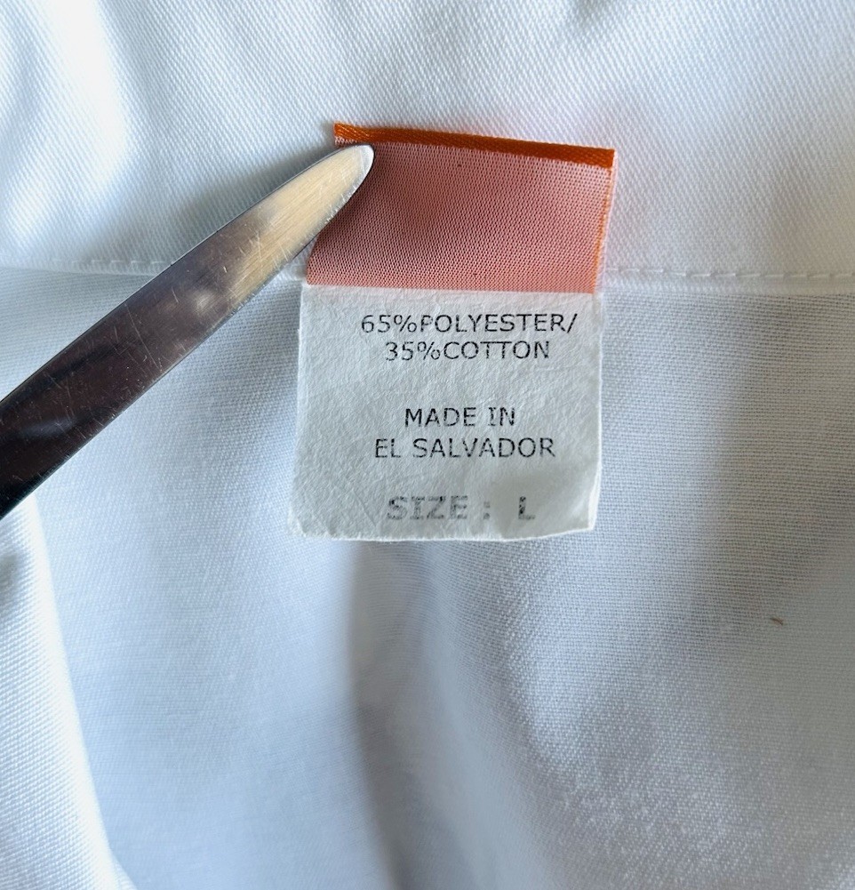 Vintage Prima by Barco White Nurse Dress Uniform Double Breasted Buttons Sz L