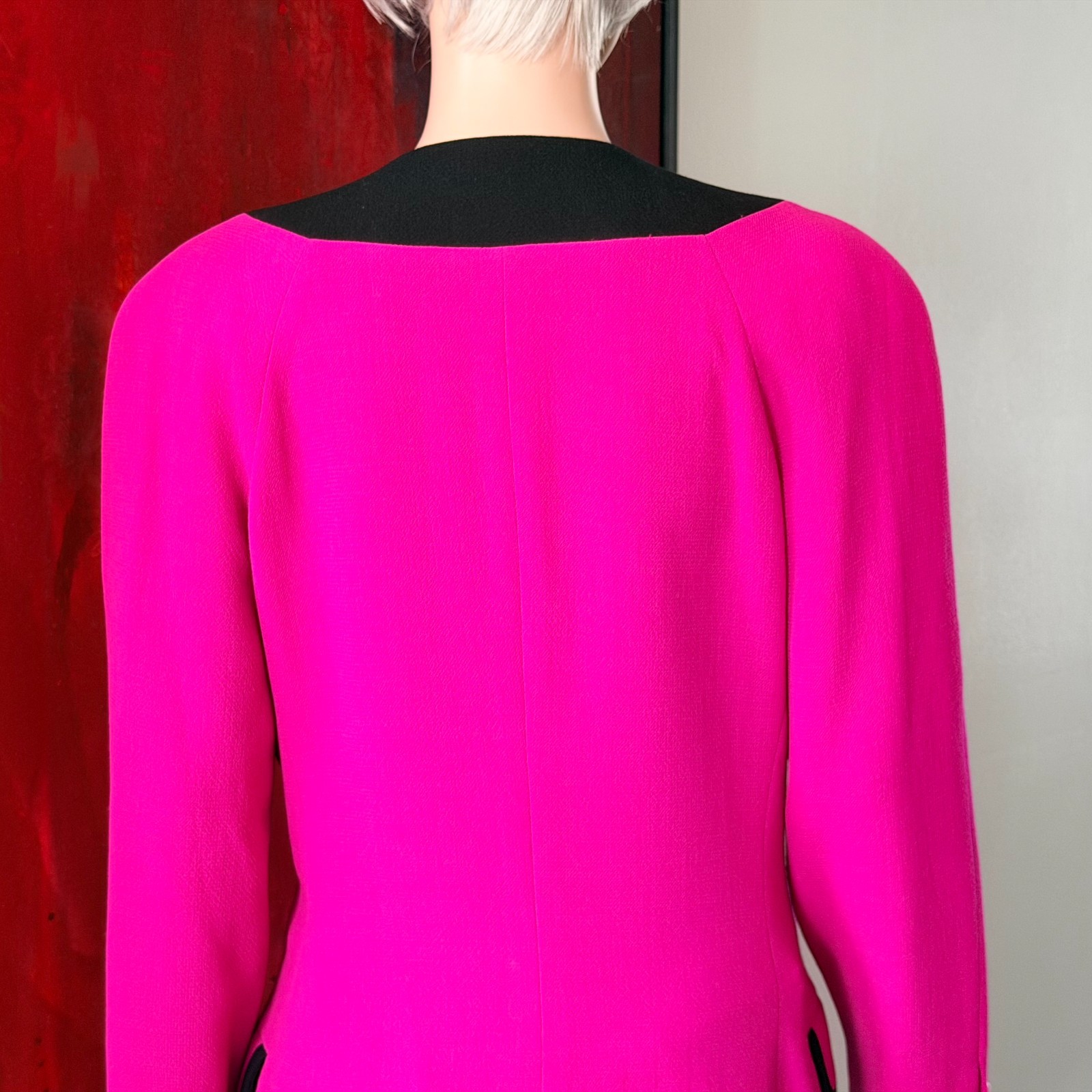 GIANNI VERSACE fuchsia wool blazer size 42 from F/W 1991/92