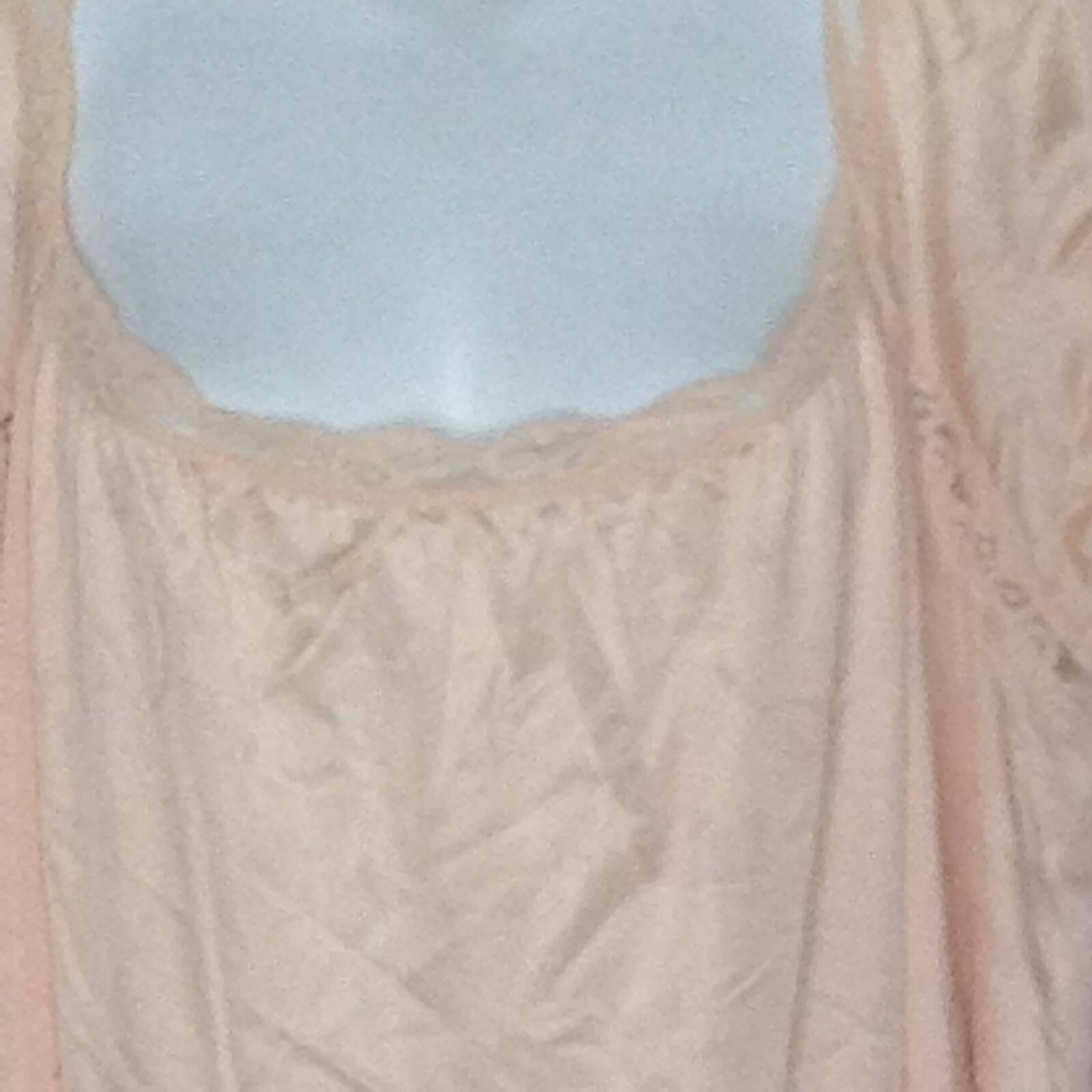 Vintage Womens Olga Full Length Night Gown Style 9629 Peach Pink Size Medium