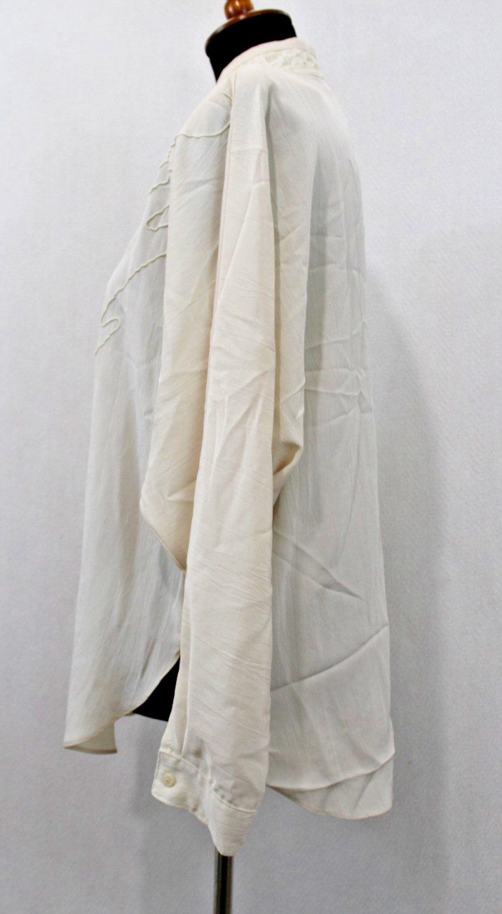 VTG Shirtstrings II M Ivory Polyester Blouse and Skirt Set Embroidered & Lace