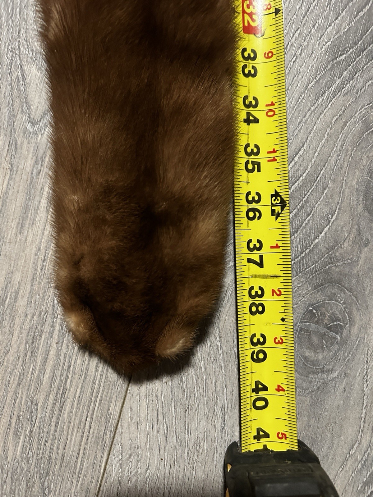 Vintage Genuine Mink Fur Stole Wrap Collar Mahogany Brown 39” Long Women’s