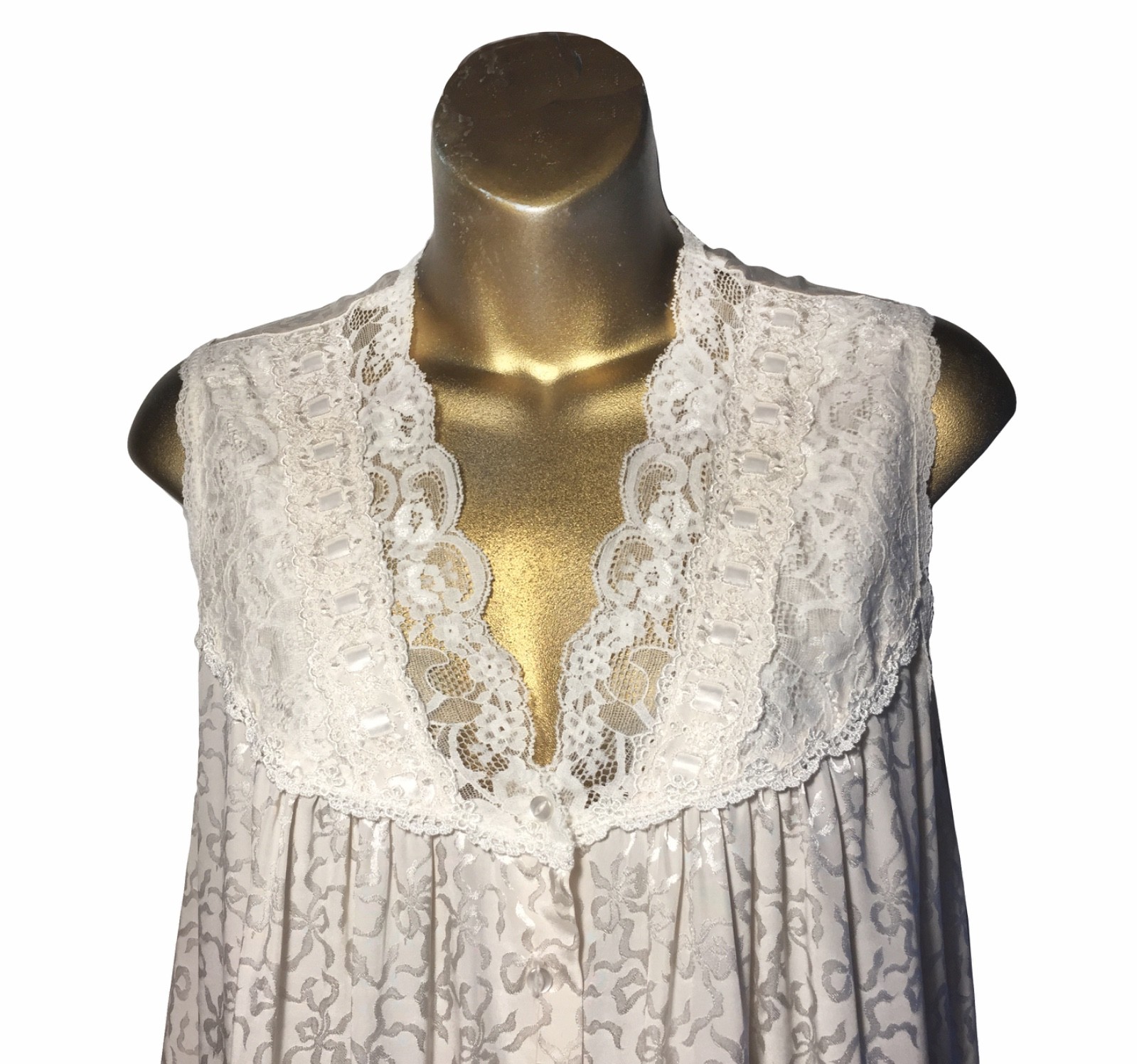 VTG CHRISTIAN DIOR LeCONNAISSEUR GORGEOUS IVORY GOWN+PEIGNOIR BRIDAL BEAUTY M/L