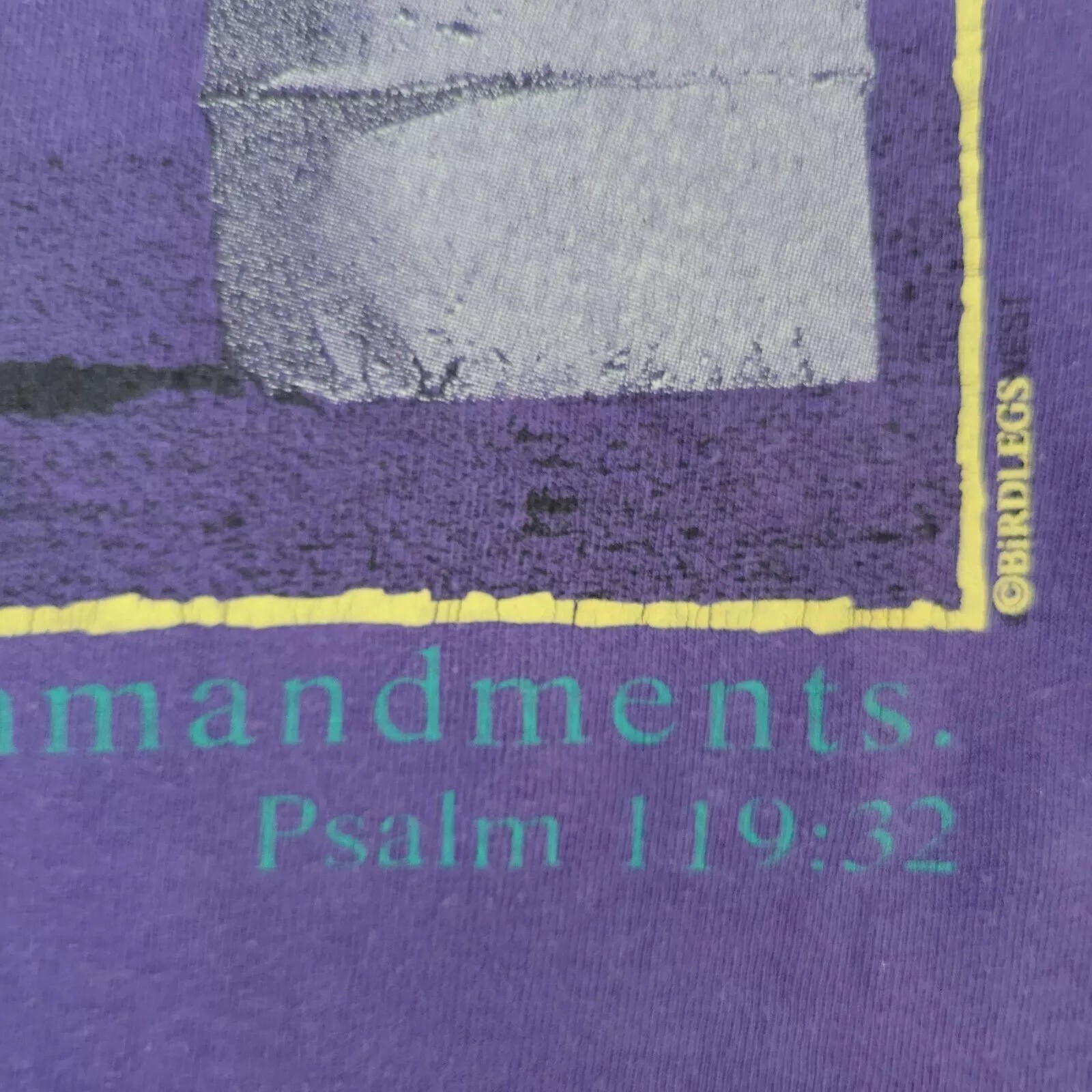 Vintage Cowgirl Up Womens Shirt XL USA Made Single Stitch Psalm 119;32 Purple