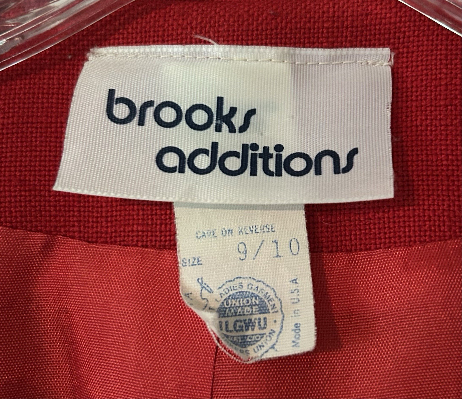 Vintage 80s Brooks Addition Vibrant Red Blazer Corporate Power Suit Jacket 9/10