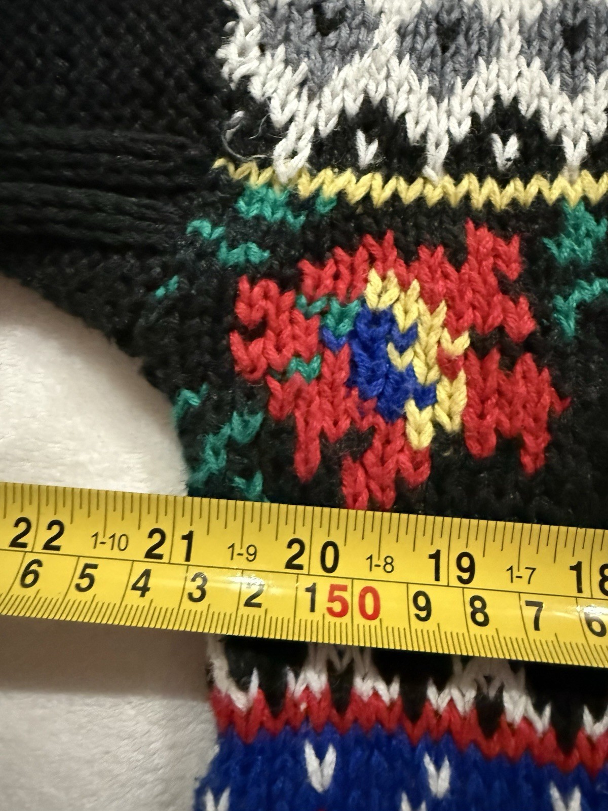 Vintage Jennifer Reed 80s Hand Knit Black Christmas Holiday Sweater Sz Small XM