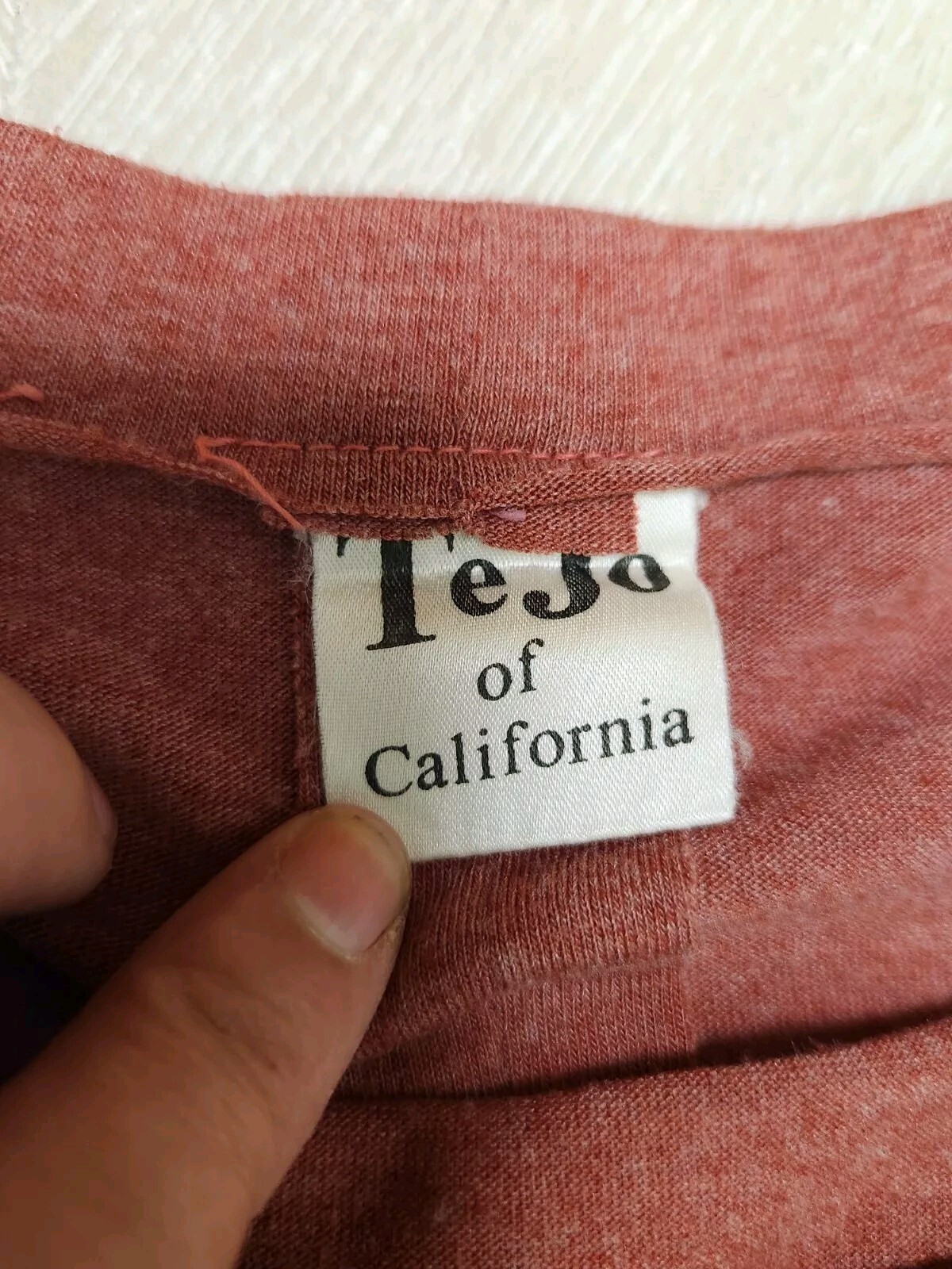 Vtg 70s Tejo Of California Women’s Skirt Set Large Terracotta No Size Tag