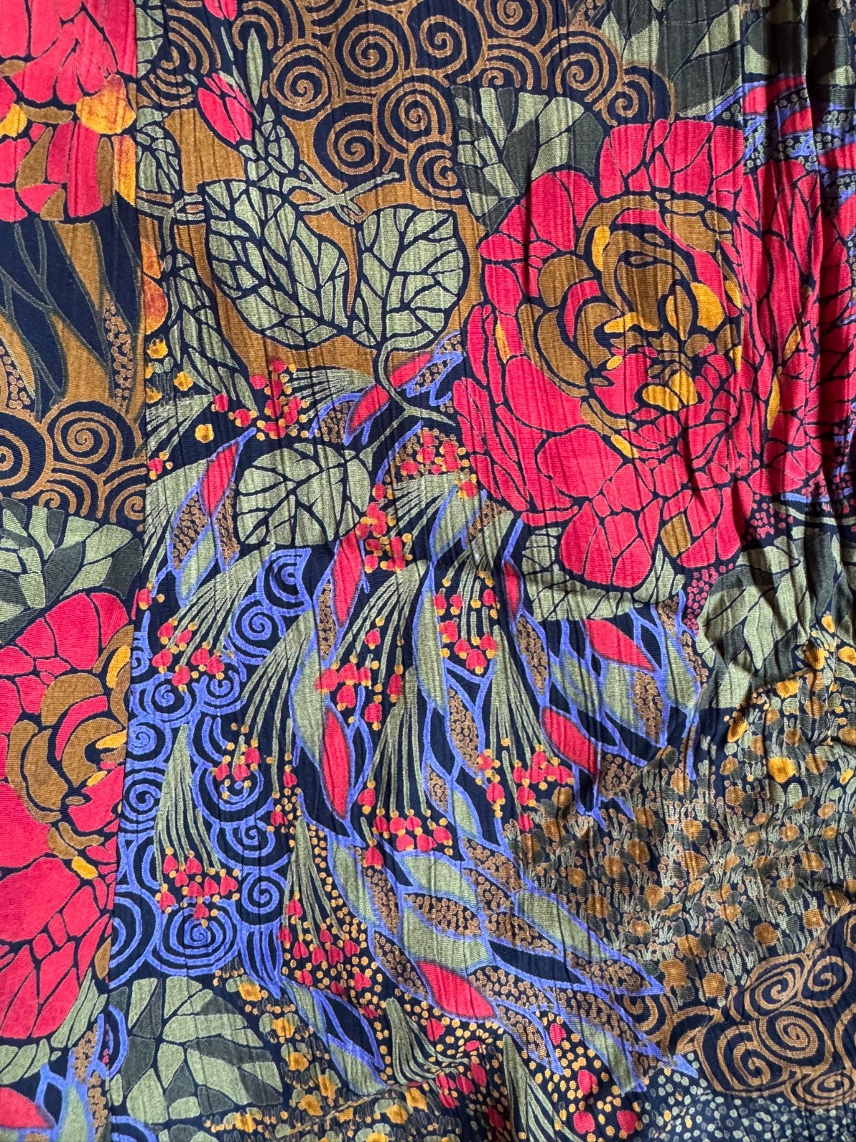 Vintage Sylbo Skirt 60s 70s Floral Viscose Disc Skirt Boho Midi 32/34 XS