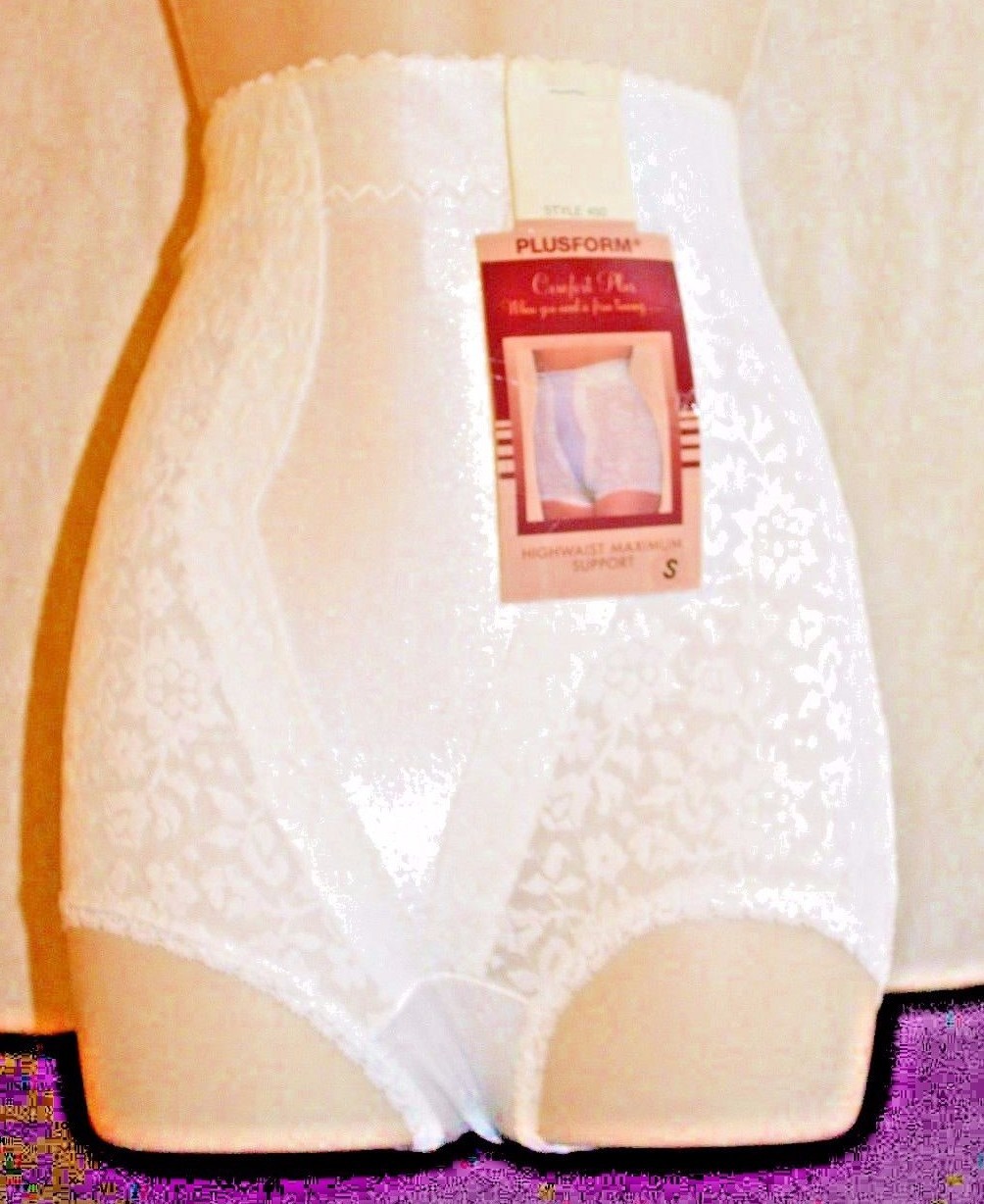 PLUSFORM HIWAIST MAX SUPPORT GIRDLE LACE SIZE SMALL BLUSH STYLE450 MADE IN USA