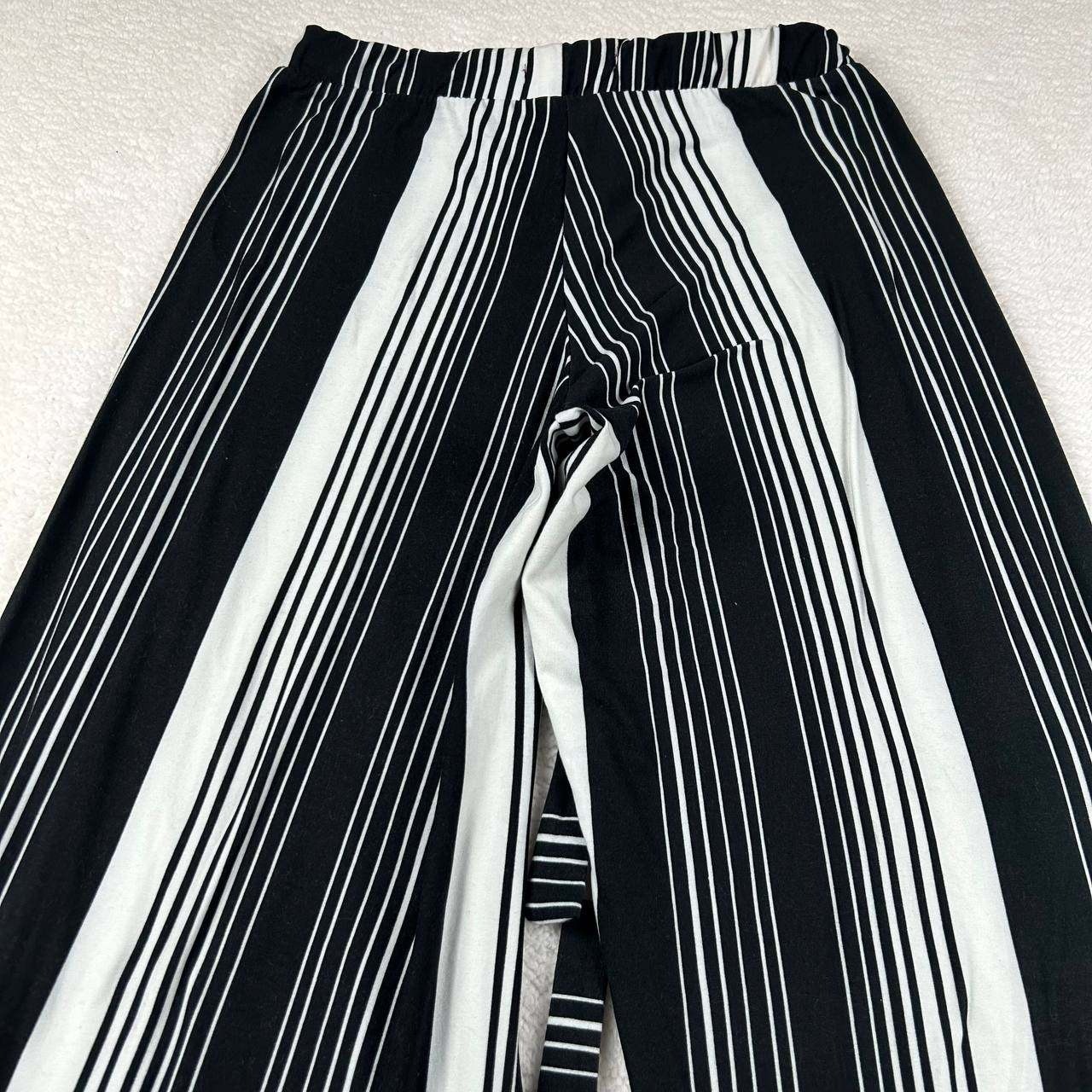 Vintage Hot Kiss Brand Womens High Waist Wide Leg Palazzo Pants Small Striped
