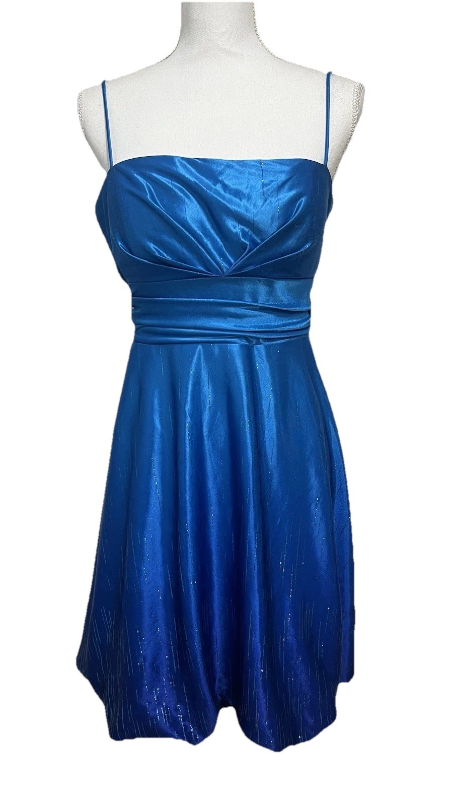 Vintage Y2K JUMP Apparel Blue Ombré Prom/Evening Dress Size Juniors 13/14
