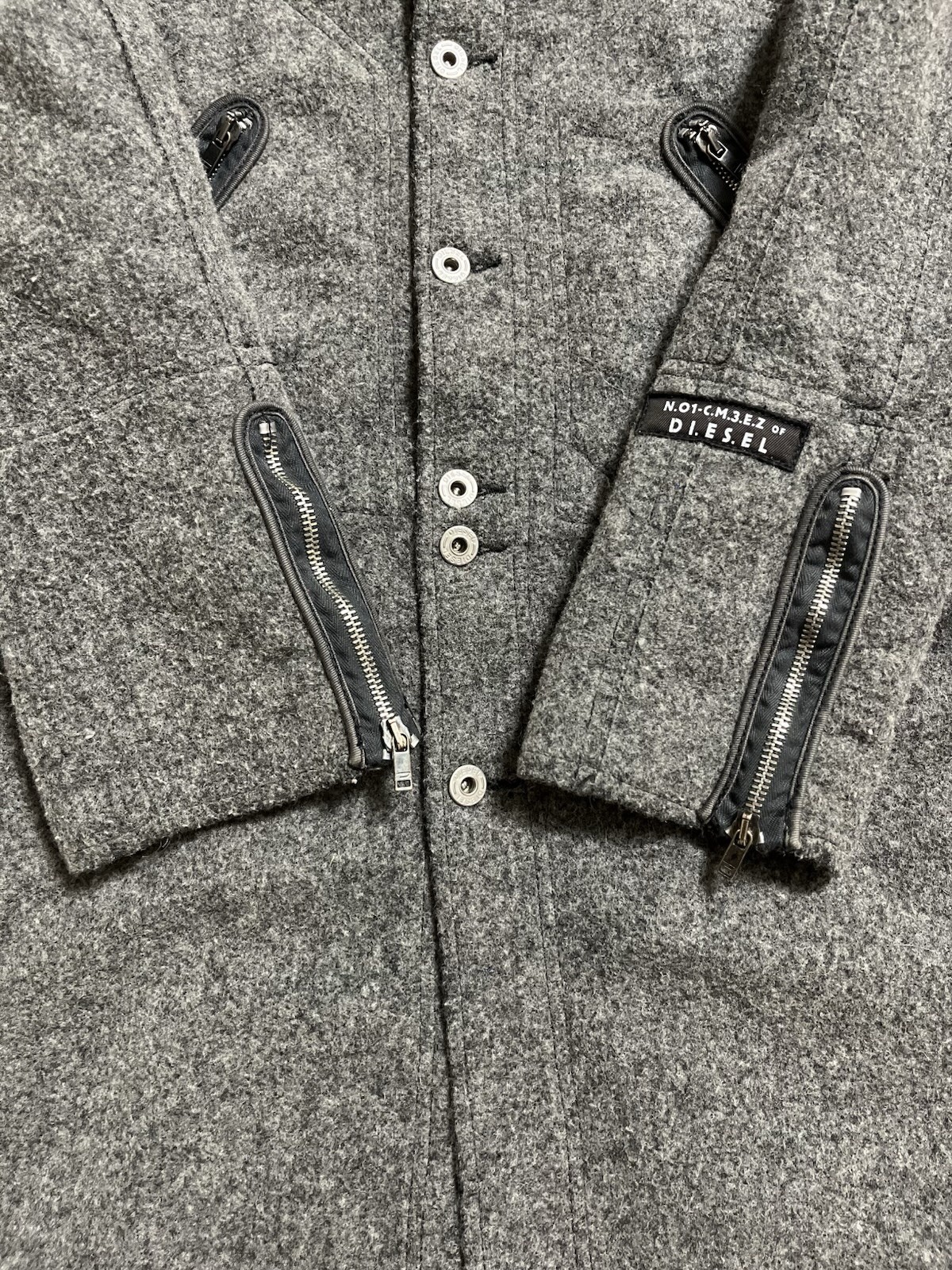 Vintage 90s Y2K Archive Gorpcore Diesel Wool Jacket Coat