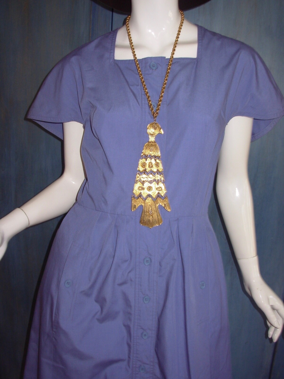 Vtg 70s 80s does 50s ST GILLIAN Dress M Cotton FIT FLARE Picnic CAPE PINUP Shirt