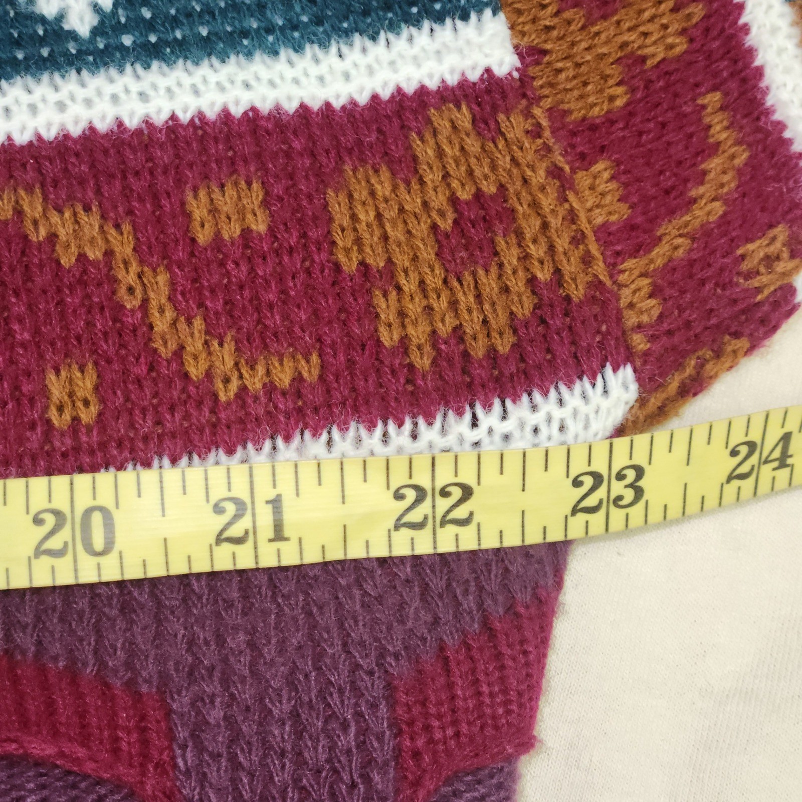 Vintage Cristina Grandpa Sweater Womens Oversized Geometric Knit USA L XL