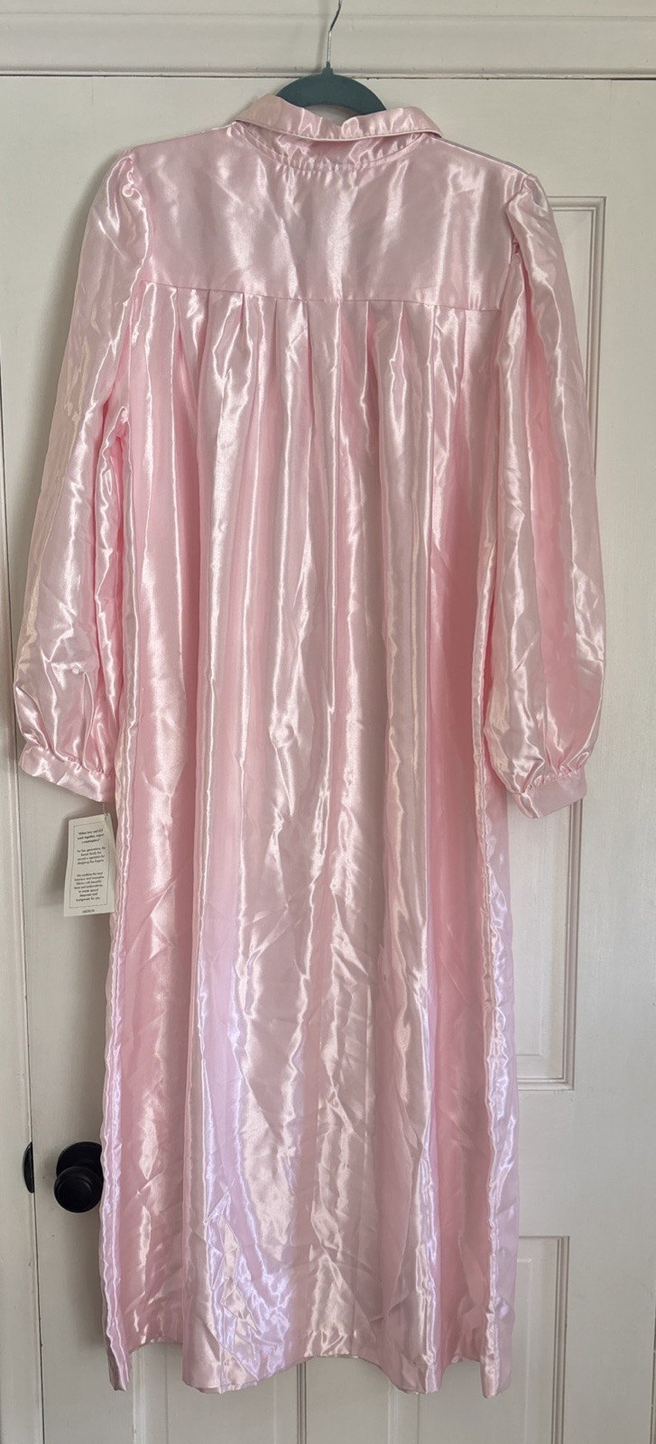VINTAGE KOMAR Medium Long Nightgown Silky Nylon Pink New Original Tags