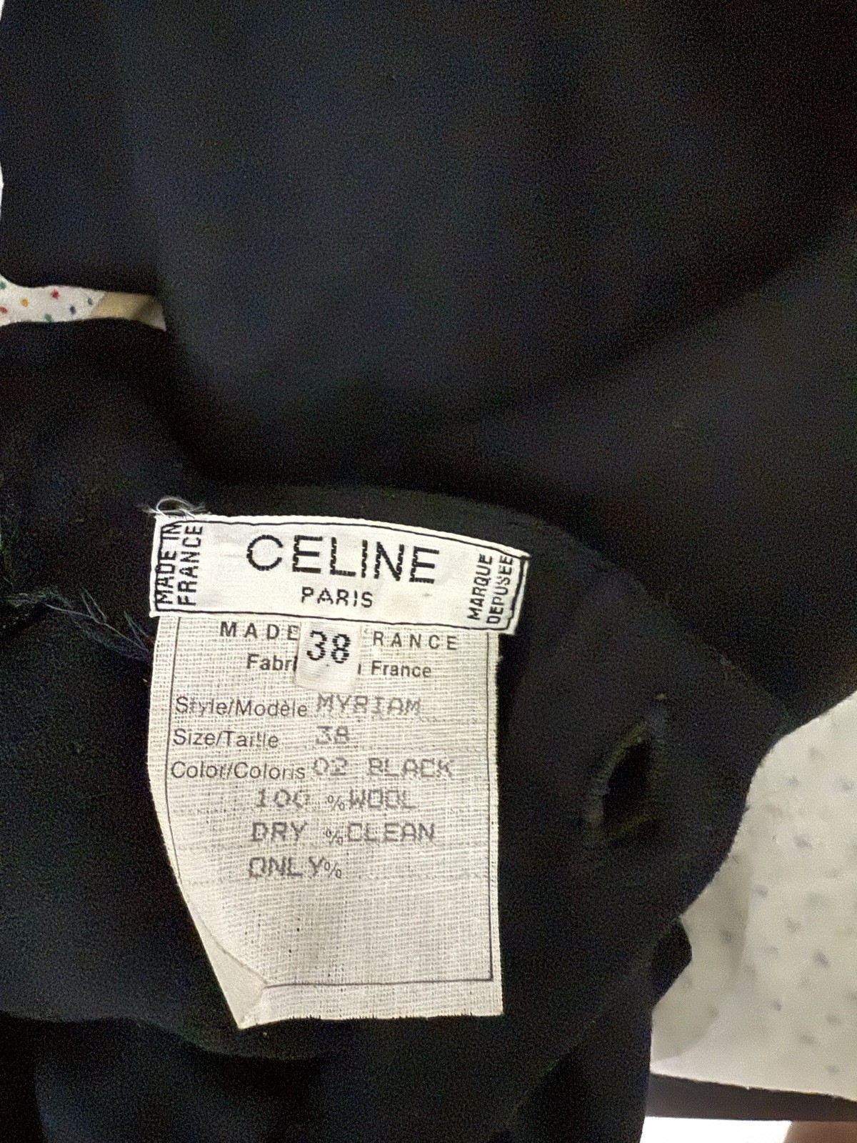 Vintage Celine Paris 80’s Wool dress