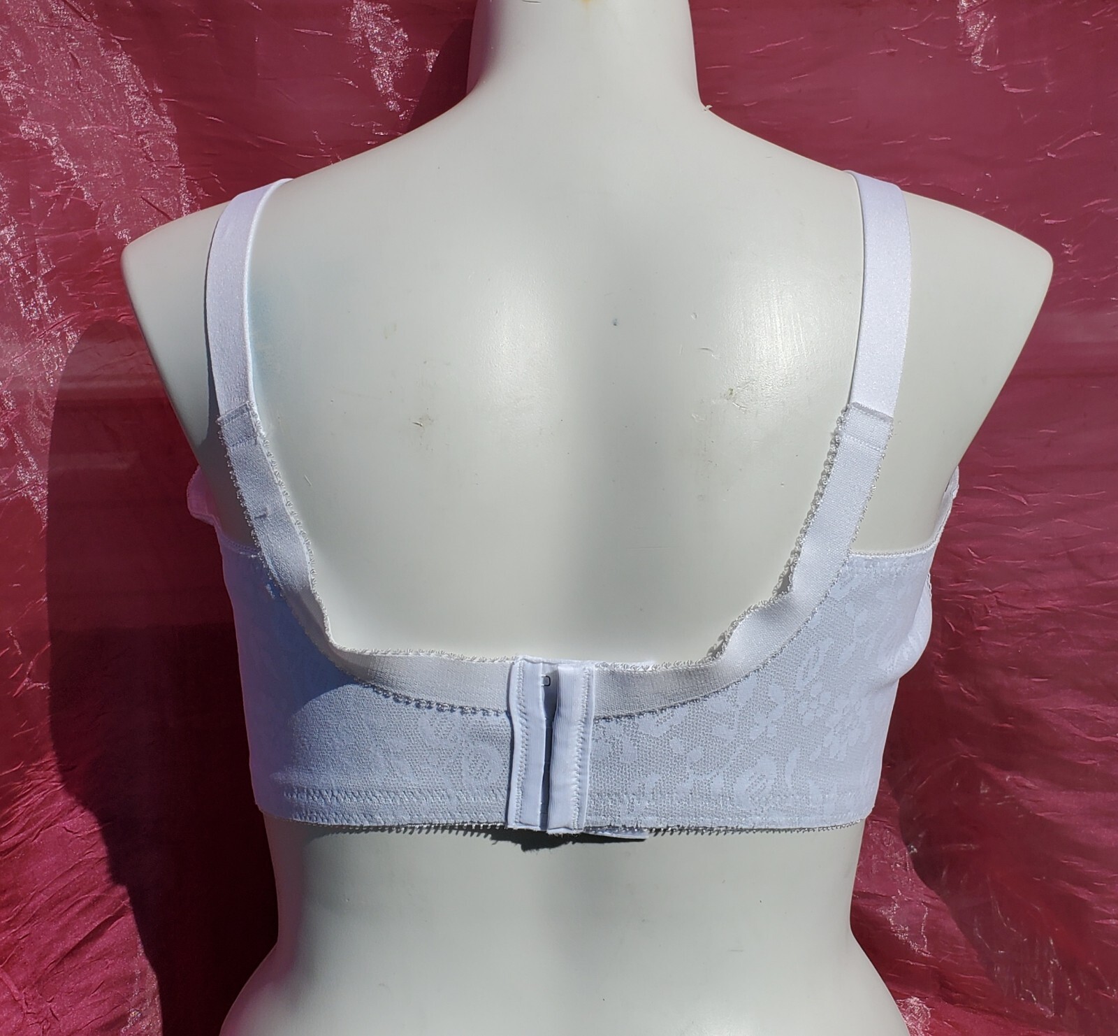 Playtex White Bra Size 42B White Floral Lace Sexy Sissy Pin-up Crossdress Y2K