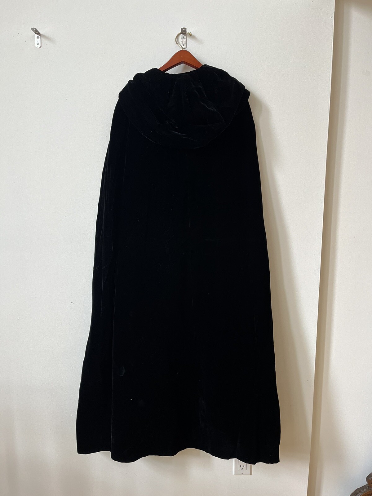 Velvet Cloak Opera Vintage Long Hooded