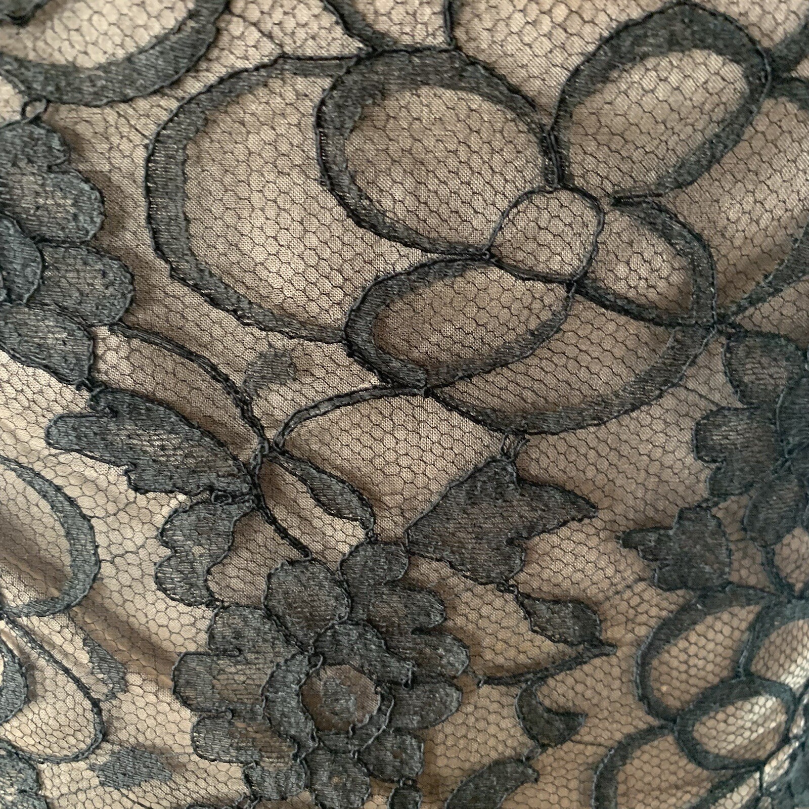 Vintage 1960s Lace Organza Party Dress Small FRAGILE HOLES PLEASE READ LBD Black
