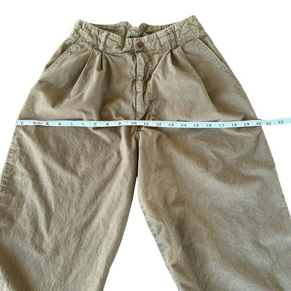 VTG 80s 90s BONGO High Waist Pleated Mom Pants Tapered Sz 7 USA Parachute Style