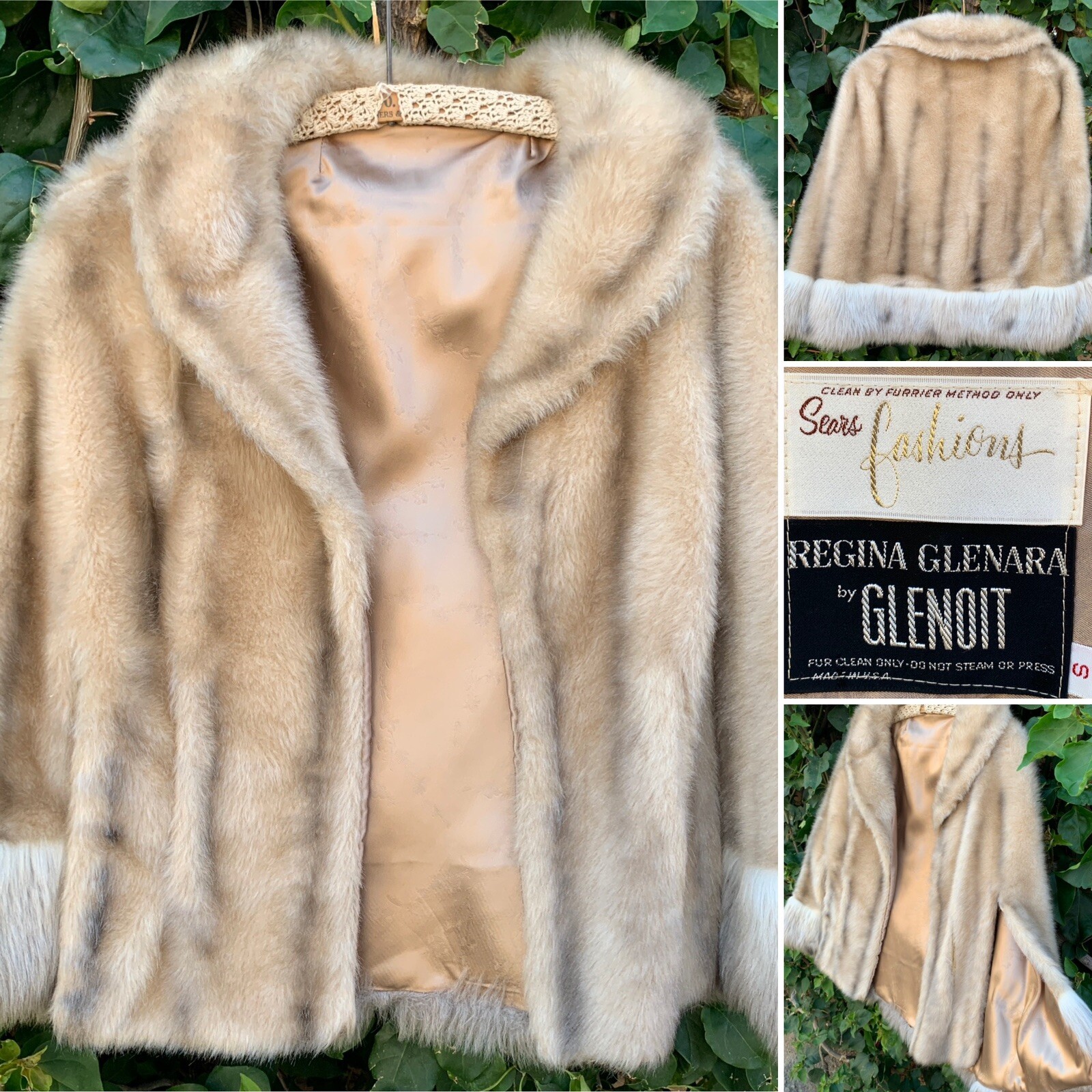 Sears Fashions Regina Glenara by Glenoit Cape Capelet Faux Fur Mob Wife Size S