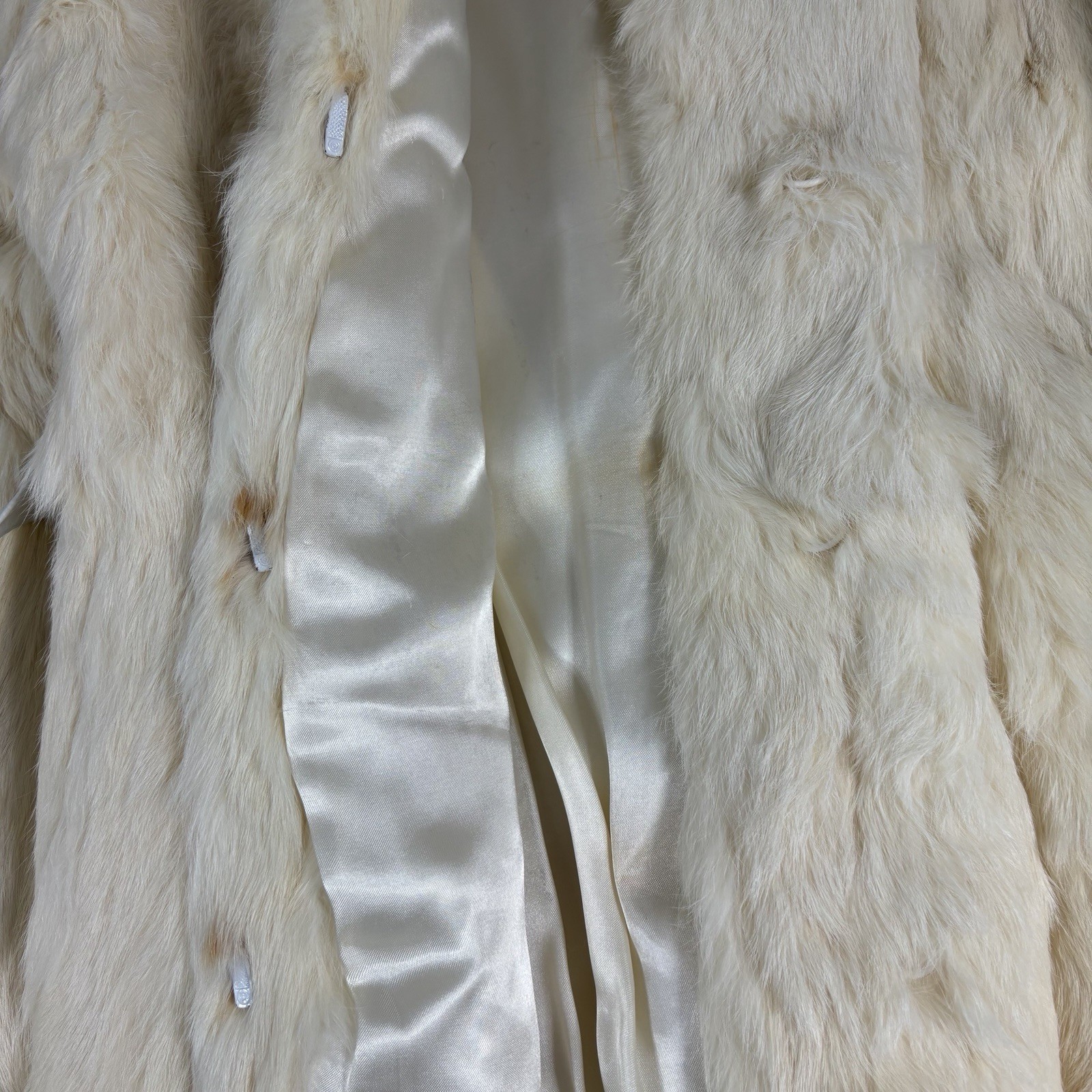 Vintage Wilsons Leather Belted Rabbit Fur Jacket Large Genuine Fur Coat And Hat