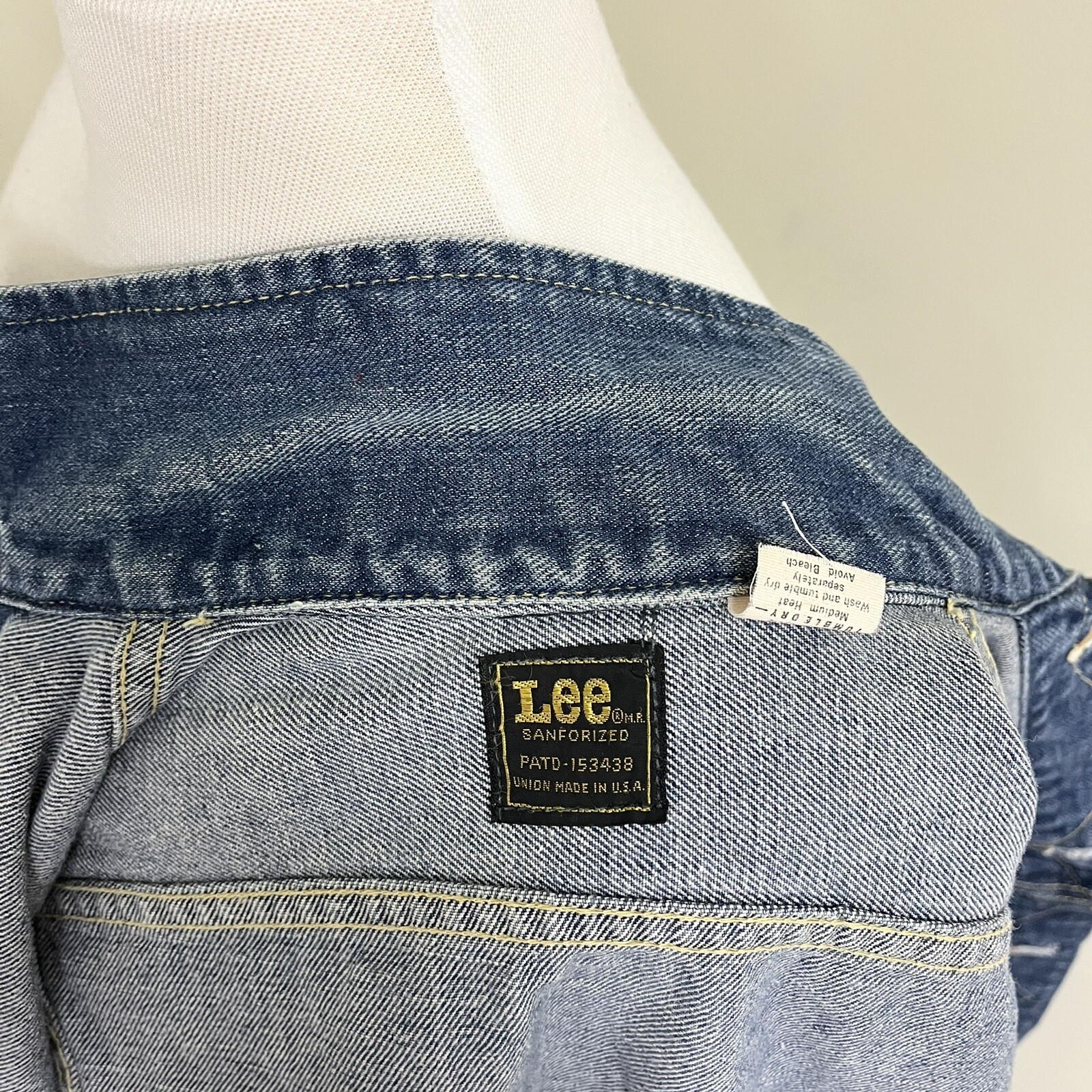 Vintage 70s Lee Sanforized Denim Jacket Union Made In USA *See Measurements*