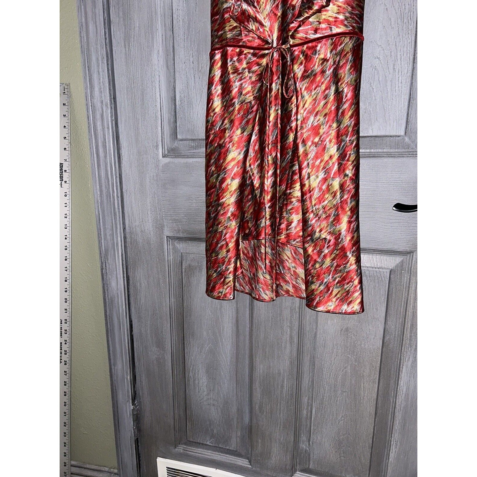 Vtg Oscar De La Renta Pink Label Multicolor Nightgown Medium Short Sleeveless