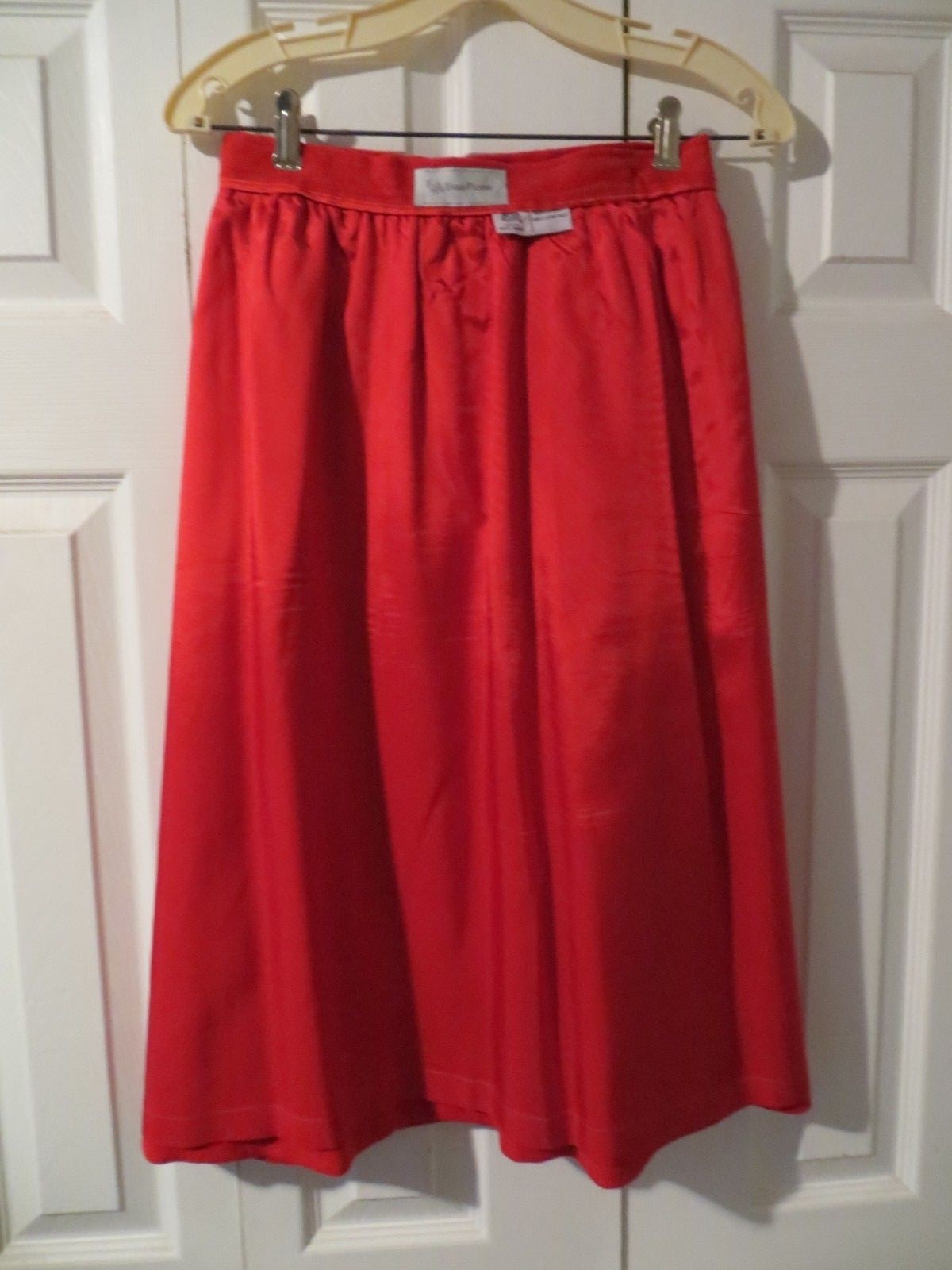 70’s Vintage Evan Picone Red Wool Atomic Knit Classy Casual Aline Skirt 10