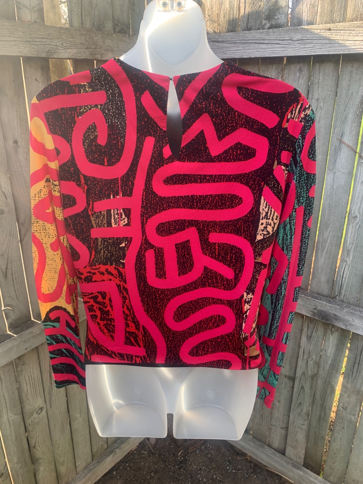 *ICONIC * STEPHEN SPROUSE* KEITH HARING* COLLABORATION GRAFFITTI SHIRT * 1988 *