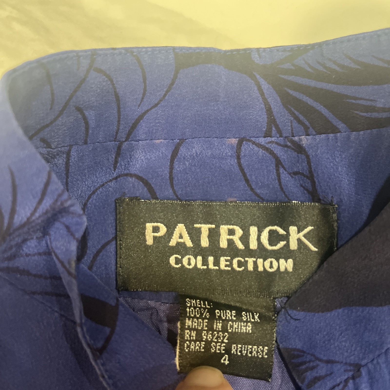 Vintage Patrick Collection Silk Dress Asian Hawaiian Tropical Size 4