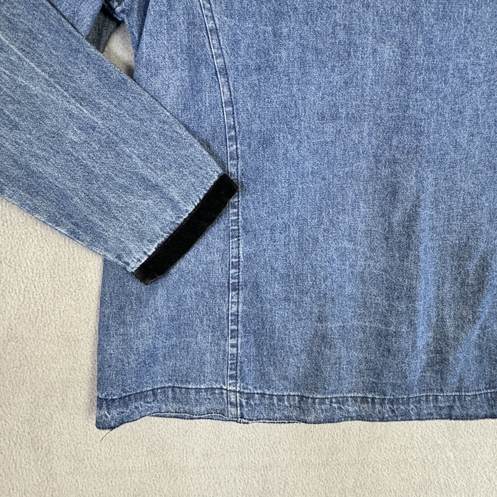 VINTAGE Stampede Denim Jacket, Button Up, USA Made, Western, Women’s Large