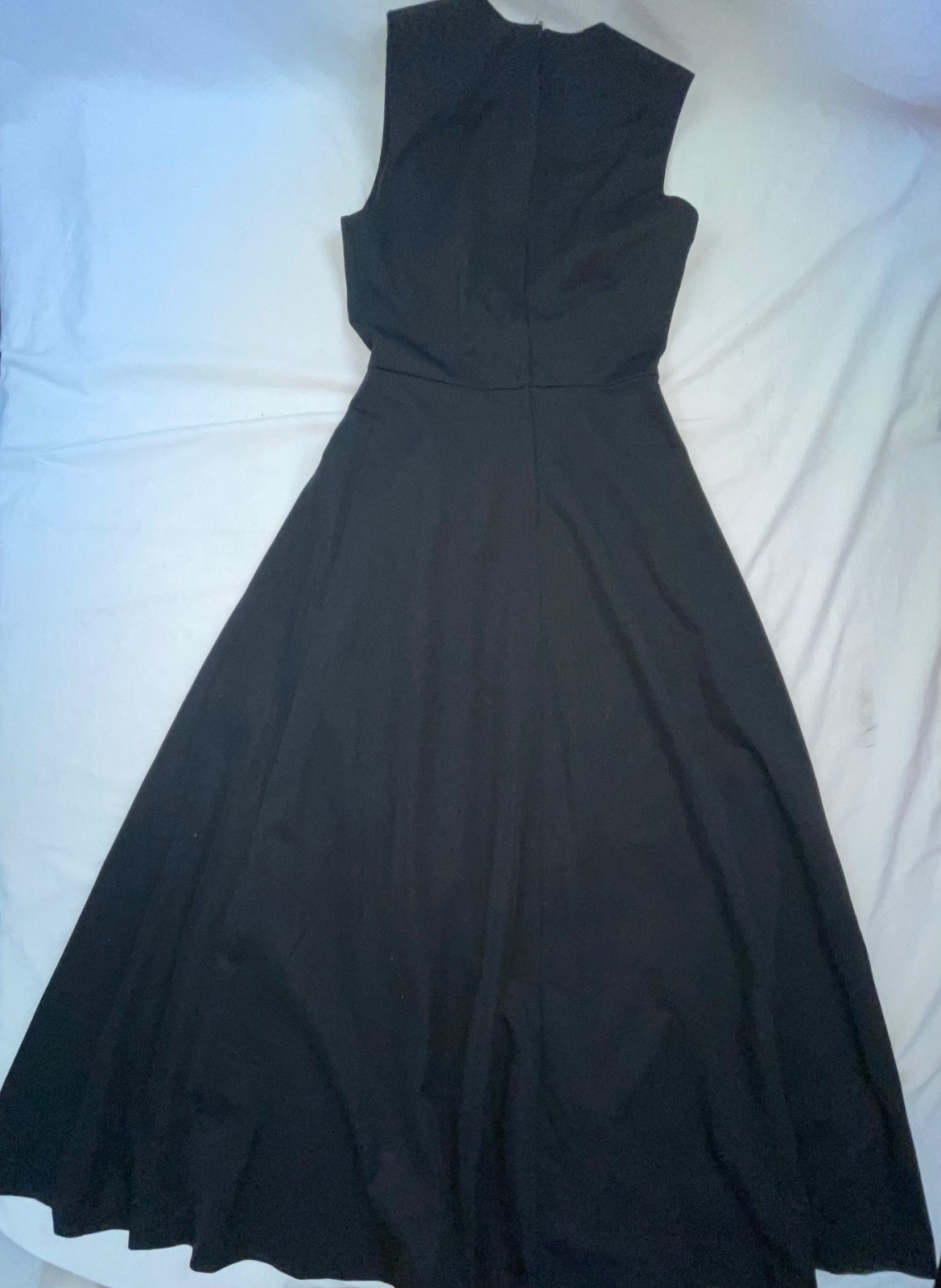 VTG 60S 70S WOMENS S QUEEN OF CLUBS SPADES DISCO MOD RETRO LONG POLYESTER DRESS