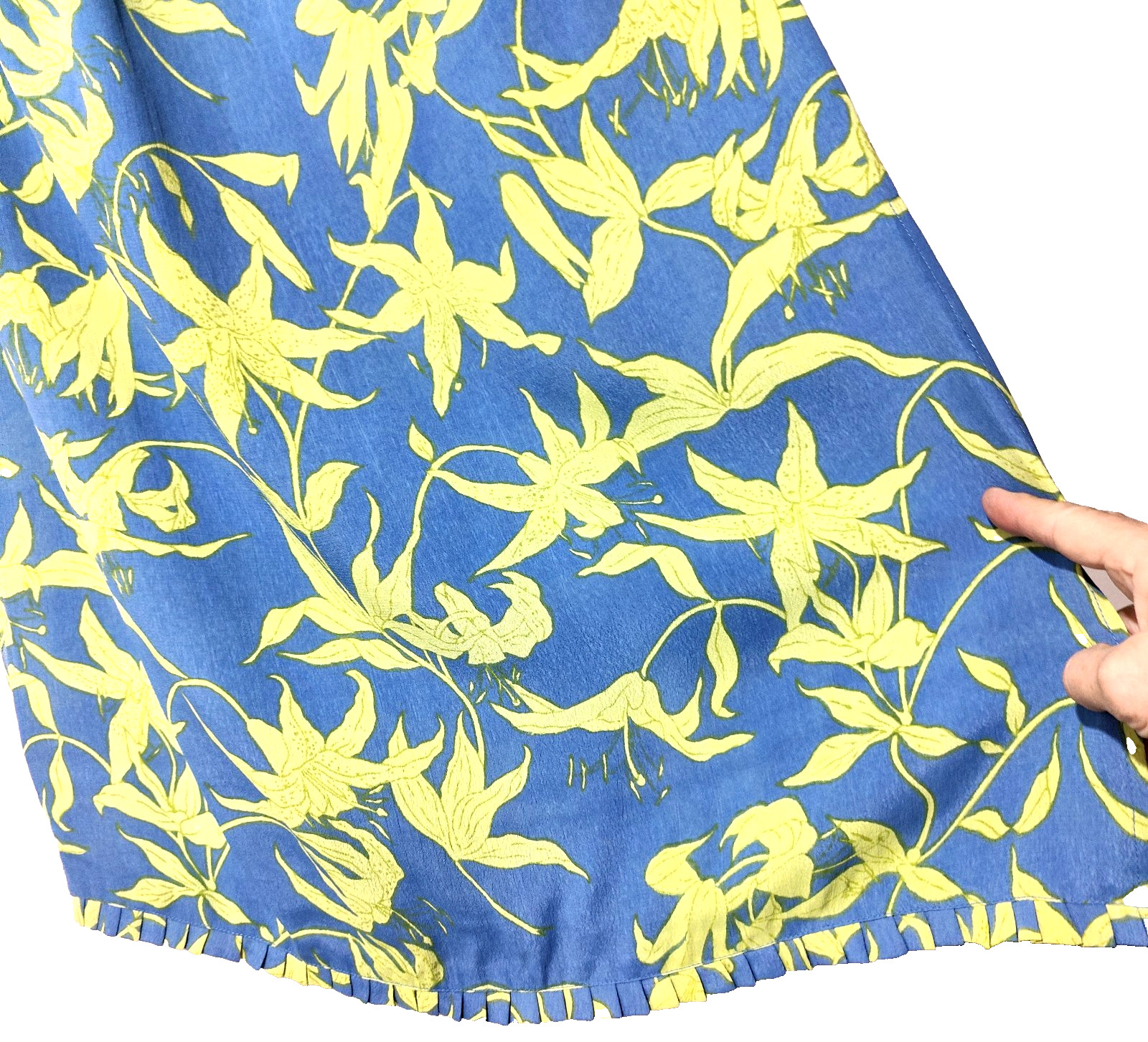 PUTUMAYO VTG Midi Skirt + Tank Top Set M Tropical Floral Beachy Pleated Hems