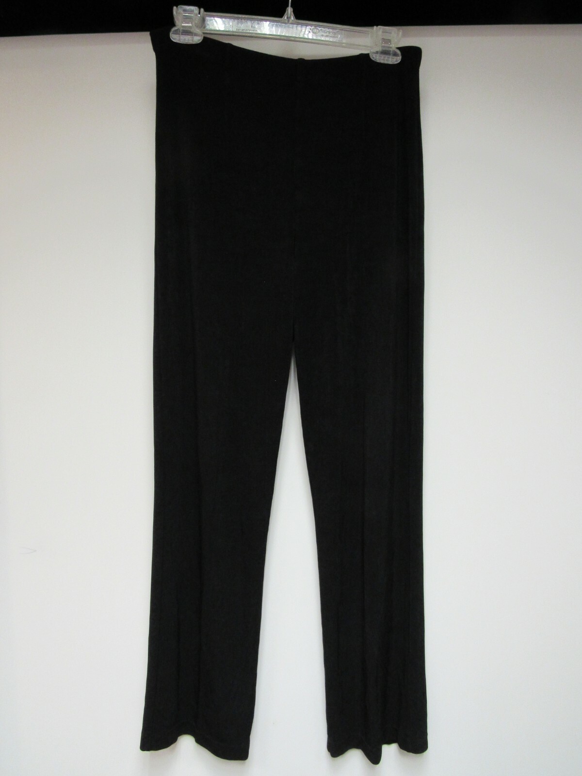 VTG CHICO’S Traveler Knit Stretch Pants Flat Front Elastic Black 1 M EUC
