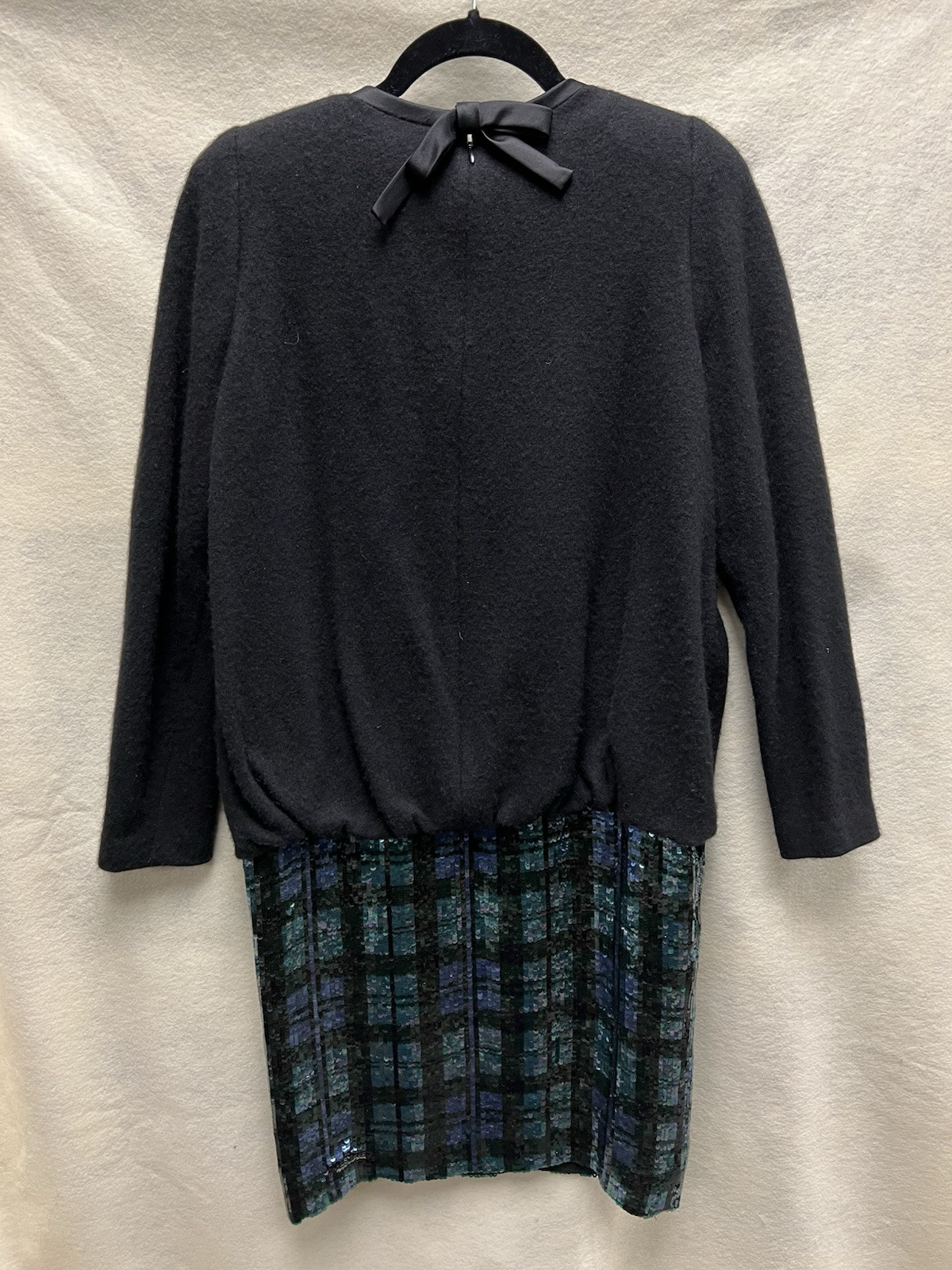 Stanley Platos Vintage Dress Womens S Black Sweater Top Plaid Sequin Skirt
