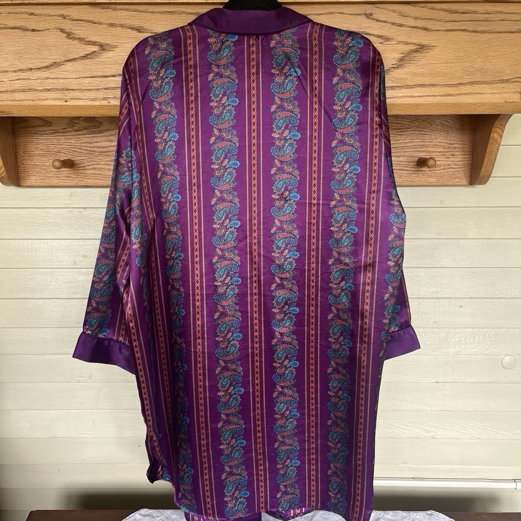 vintage satin sleepwear shirt