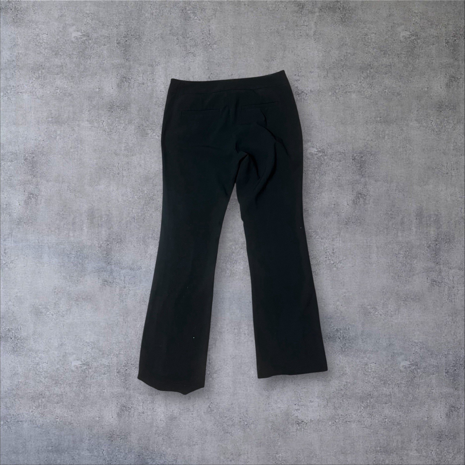 VNTG y2k Statement Zipper 7th Avenue New York & Company Sz 6 Black Low Rise Pant