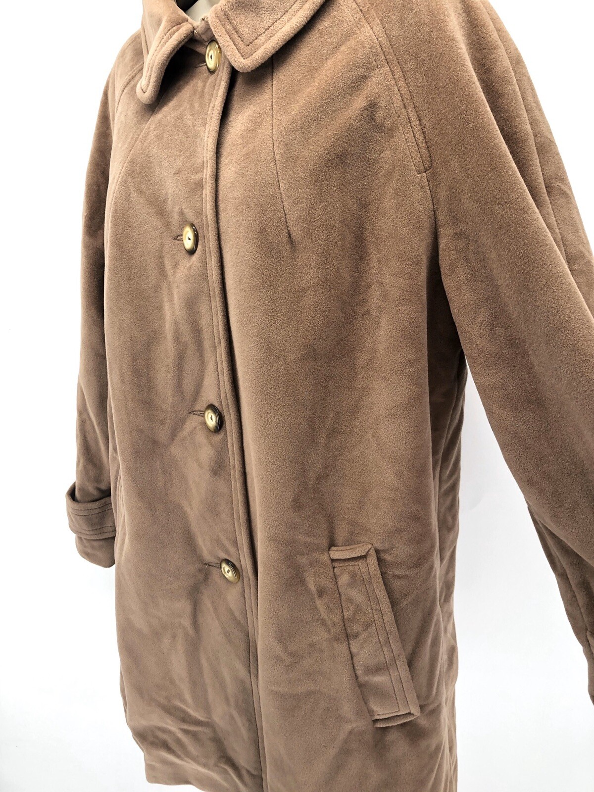 Vintage Kashmiraj By Elegant Fashions Women Large/XL Brown Cashmere Coat Jacket