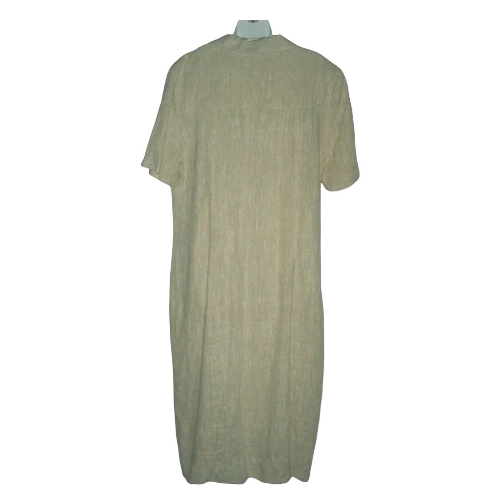 Vintage 80’s Positive Influence Dress Linen Duster Tribal Boho Grandmother Plus