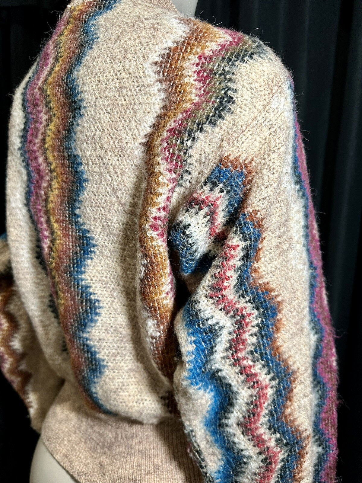 Vintage 20 ANS Mariea Kim Womens Size M Multicolor Knit Pullover Sweater 80’s