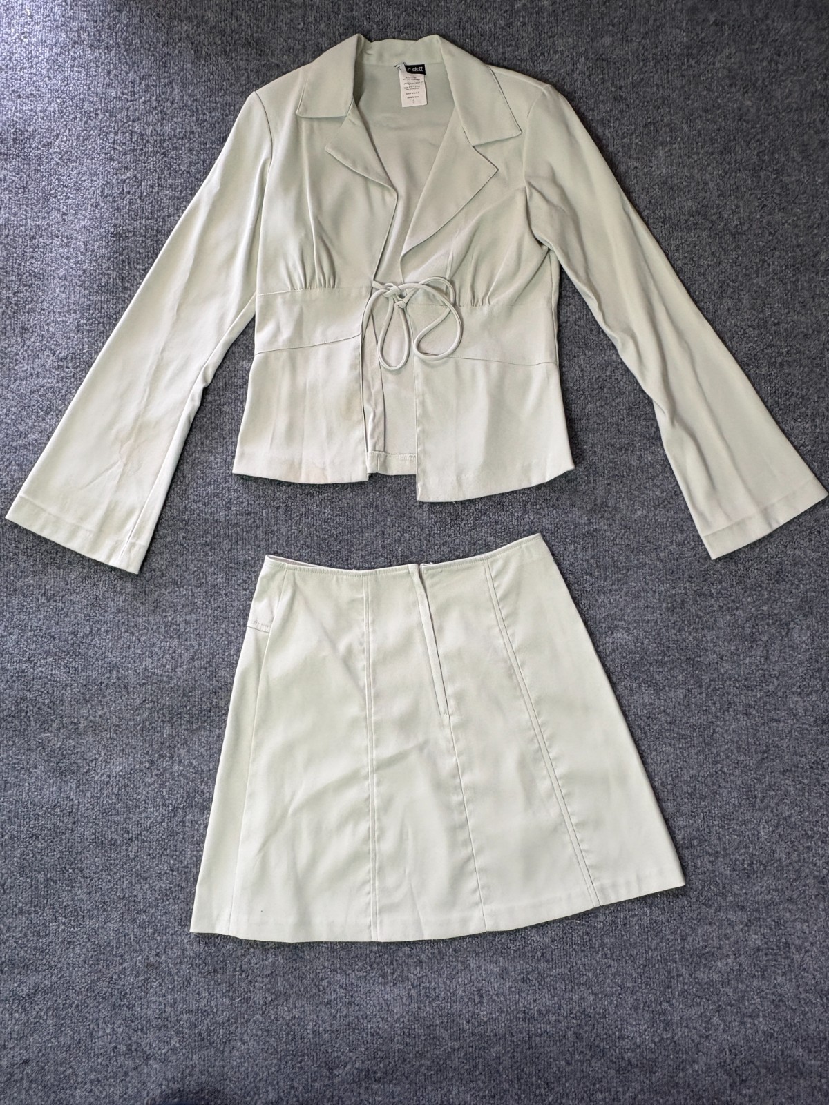 Vtg Paper Doll Womens Size 5 Outfit Jacket & Skirt Light Mint Green USA Made