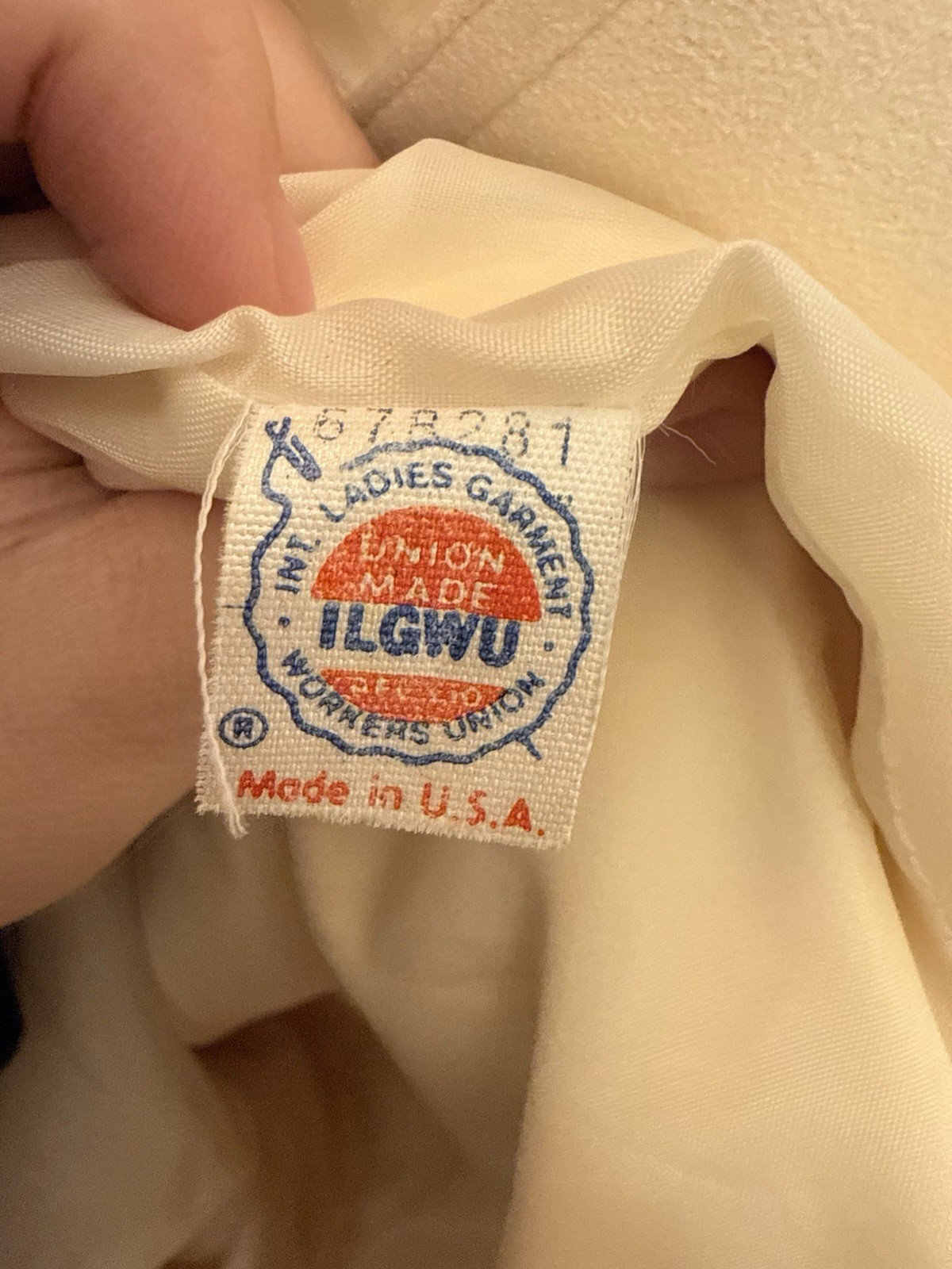 Vintage 1970s Count Romi Size 16 Cream Button Long Duster Coat Union Made in USA