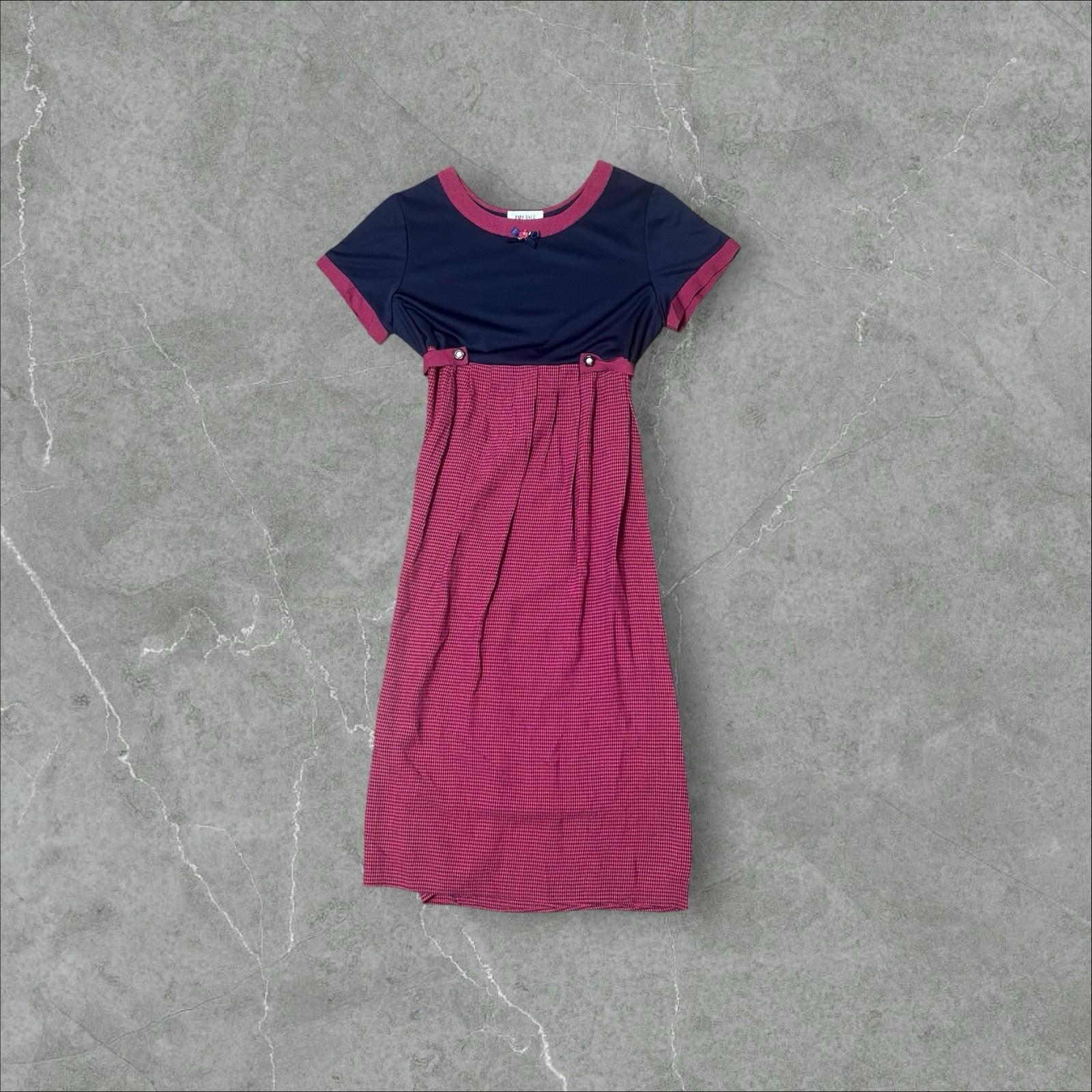 Vintage 90s Amy Byer Gingham Picnic Cottagecore Sz 20 1/2 (Fits like S/M) Dress
