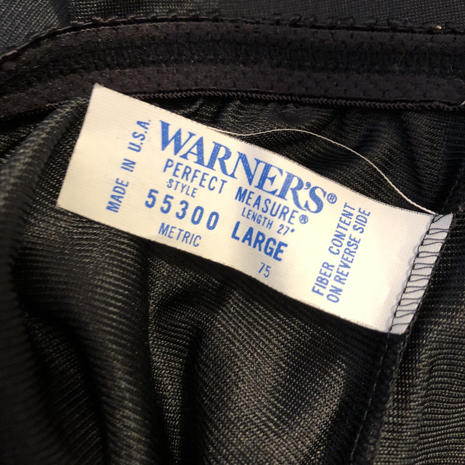 warners perfect measure black large half slip 629